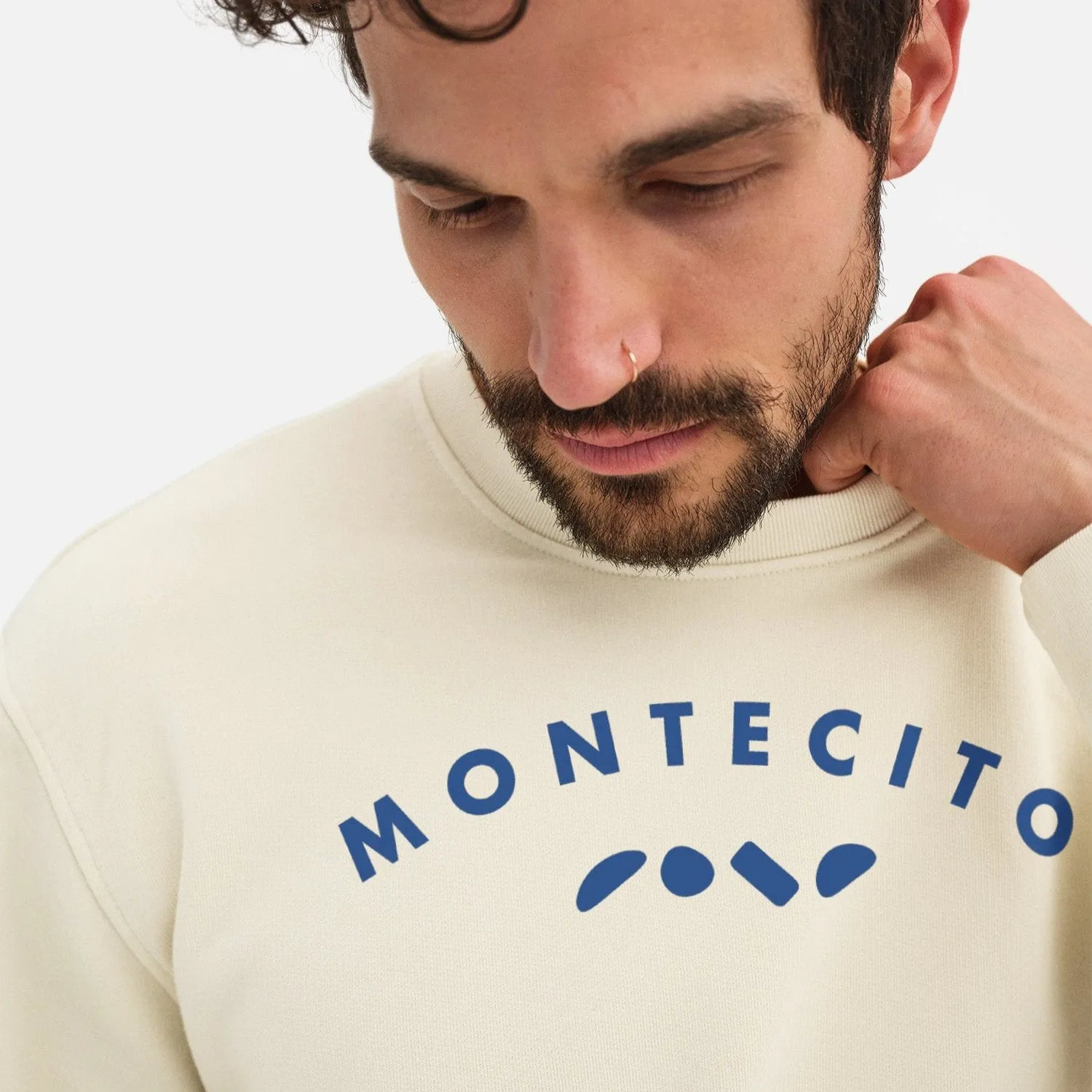 Men's Organic Fleece Graphic Classic Neck Sweatshirt sold by MATE the Label