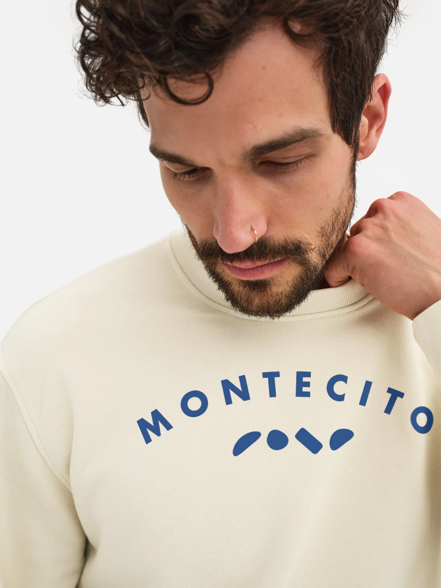 Men's Organic Fleece Graphic Classic Neck Sweatshirt sold by MATE the Label product image thumbnail 3