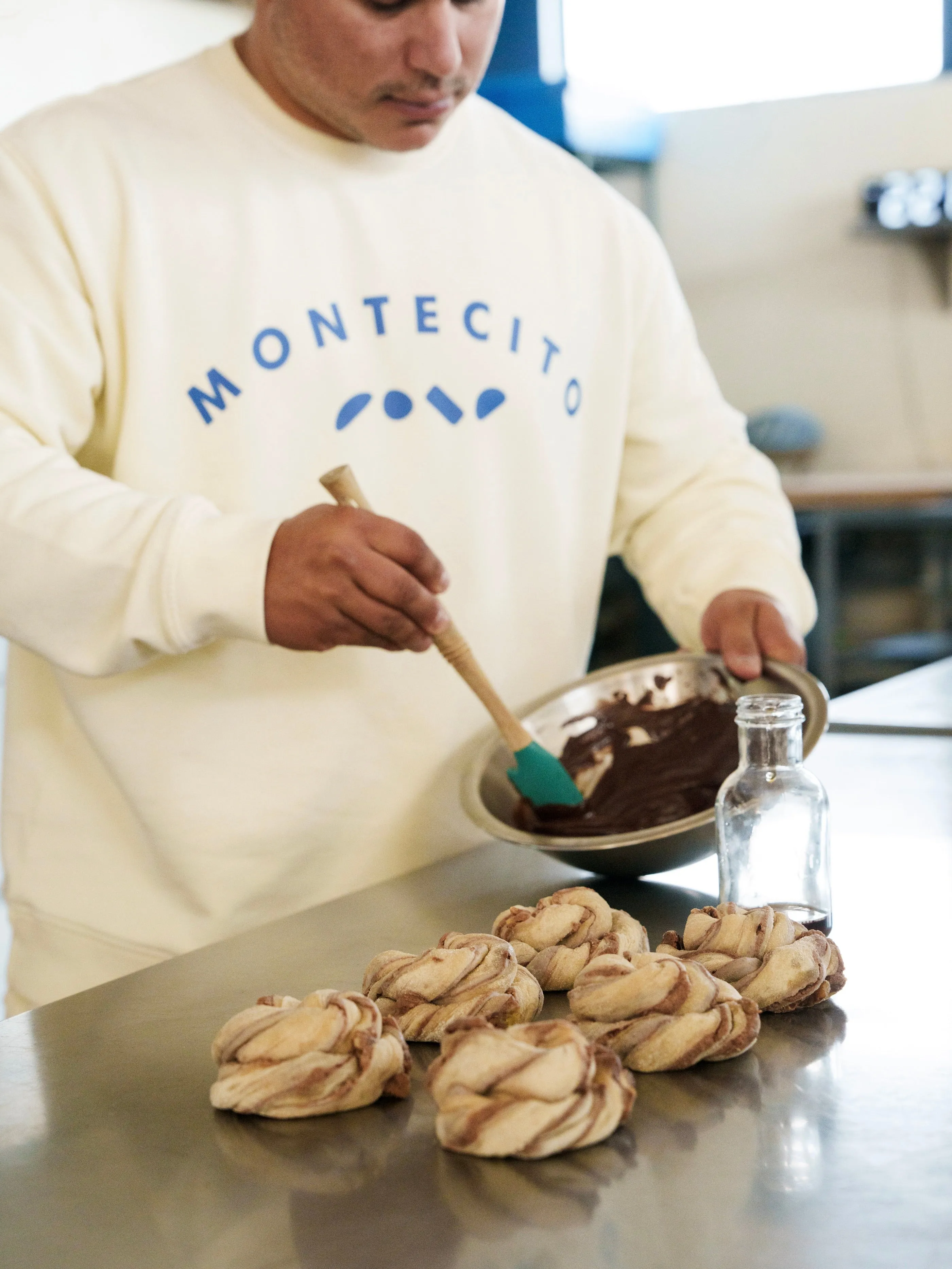 Men's Organic Fleece Graphic Classic Neck Sweatshirt sold by MATE the Label product image thumbnail 2