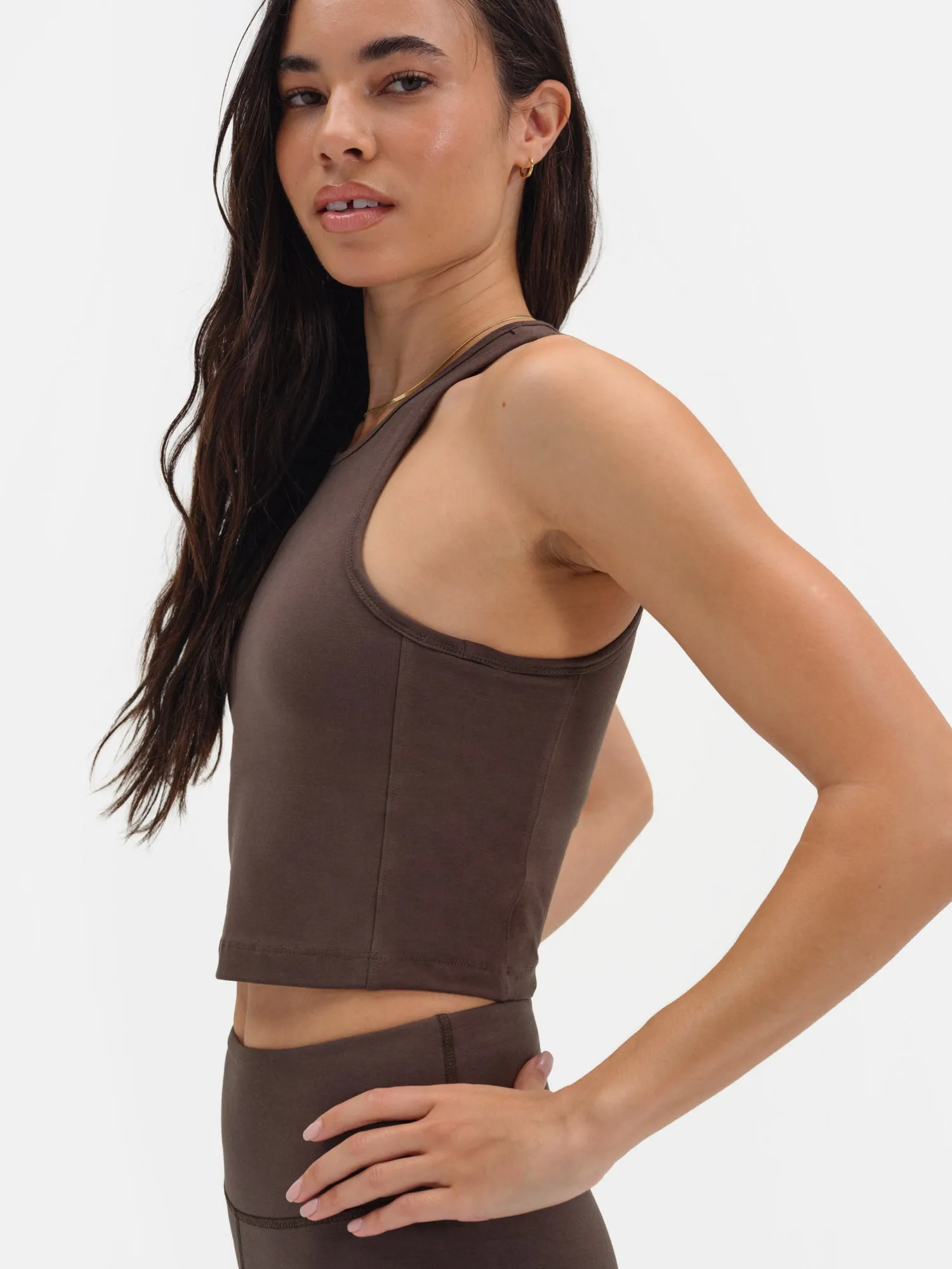 Organic Stretch High Neck Tank sold by MATE the Label product image thumbnail 5