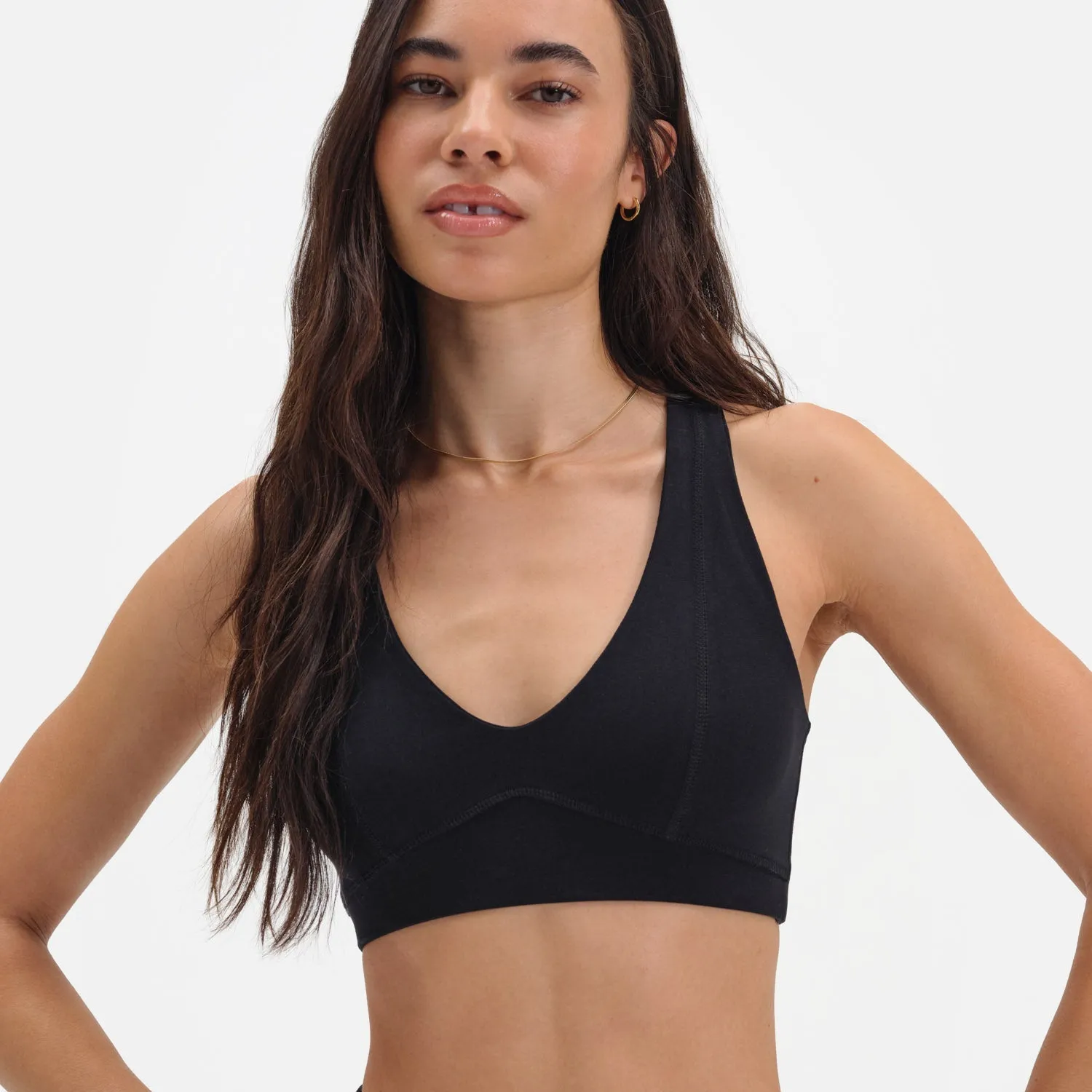 Organic Stretch V-Neck Bra sold by MATE the Label