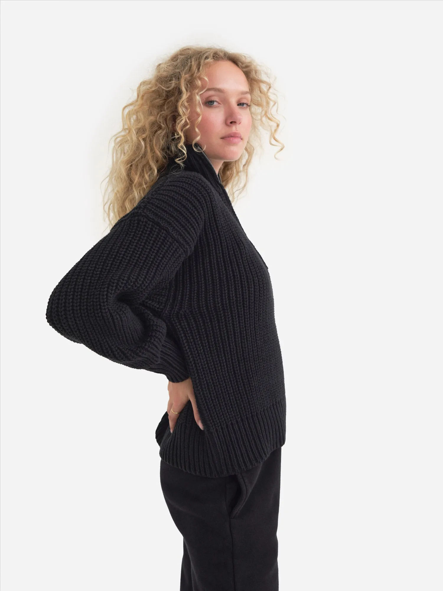 Organic Knit Half-Zip Sweater sold by MATE the Label product image thumbnail 4