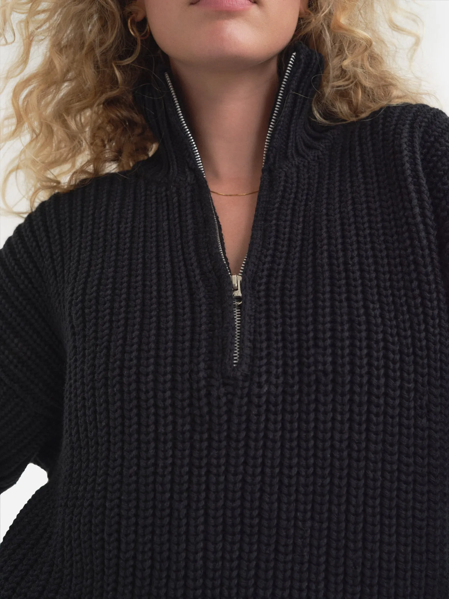 Organic Knit Half-Zip Sweater sold by MATE the Label product image thumbnail 3