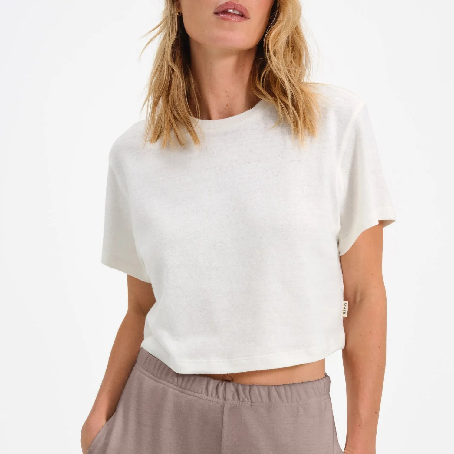Regenerative Hemp Relaxed Crop Tee sold by MATE the Label