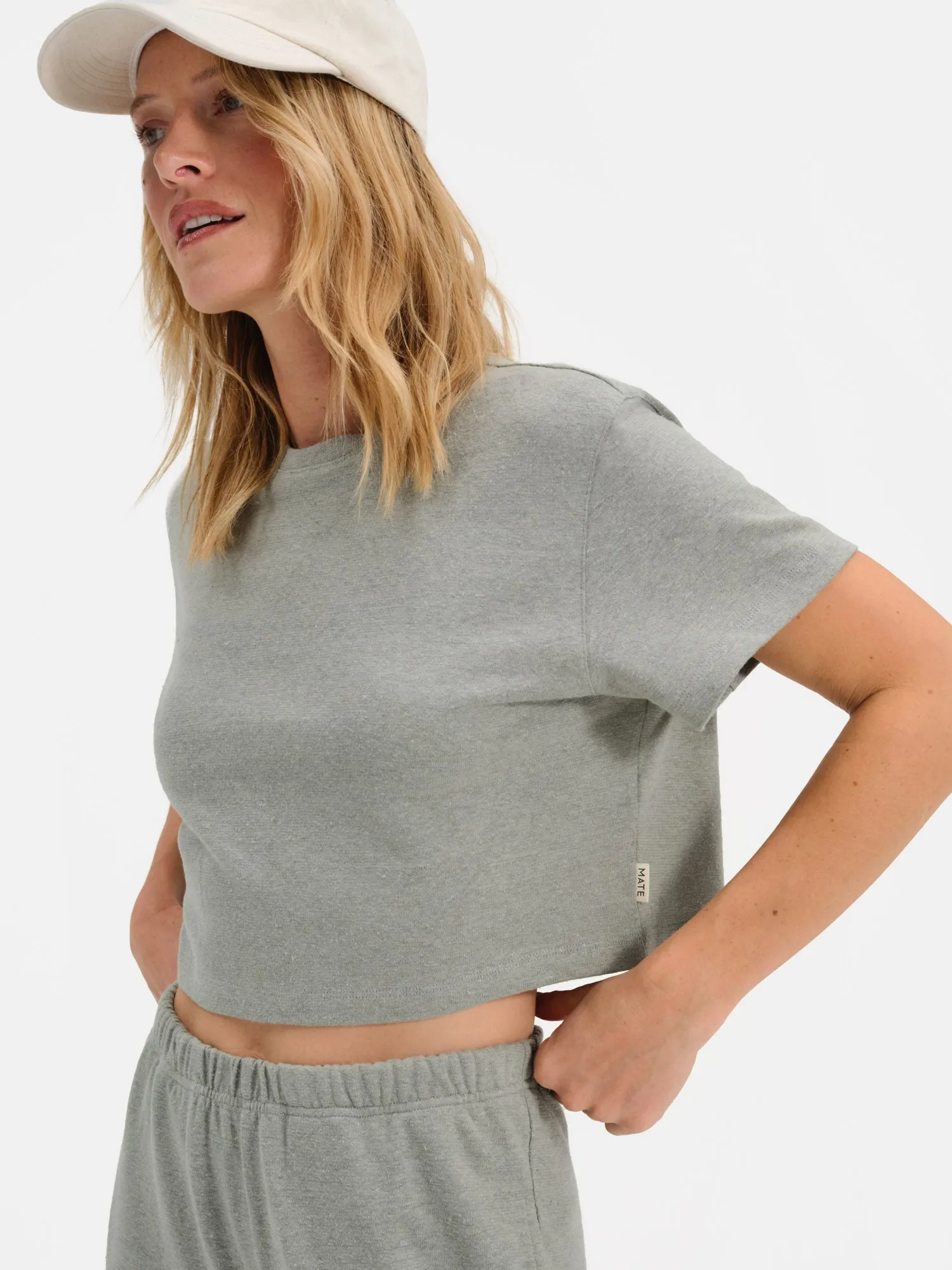 Regenerative Hemp Relaxed Crop Tee sold by MATE the Label product image thumbnail 5