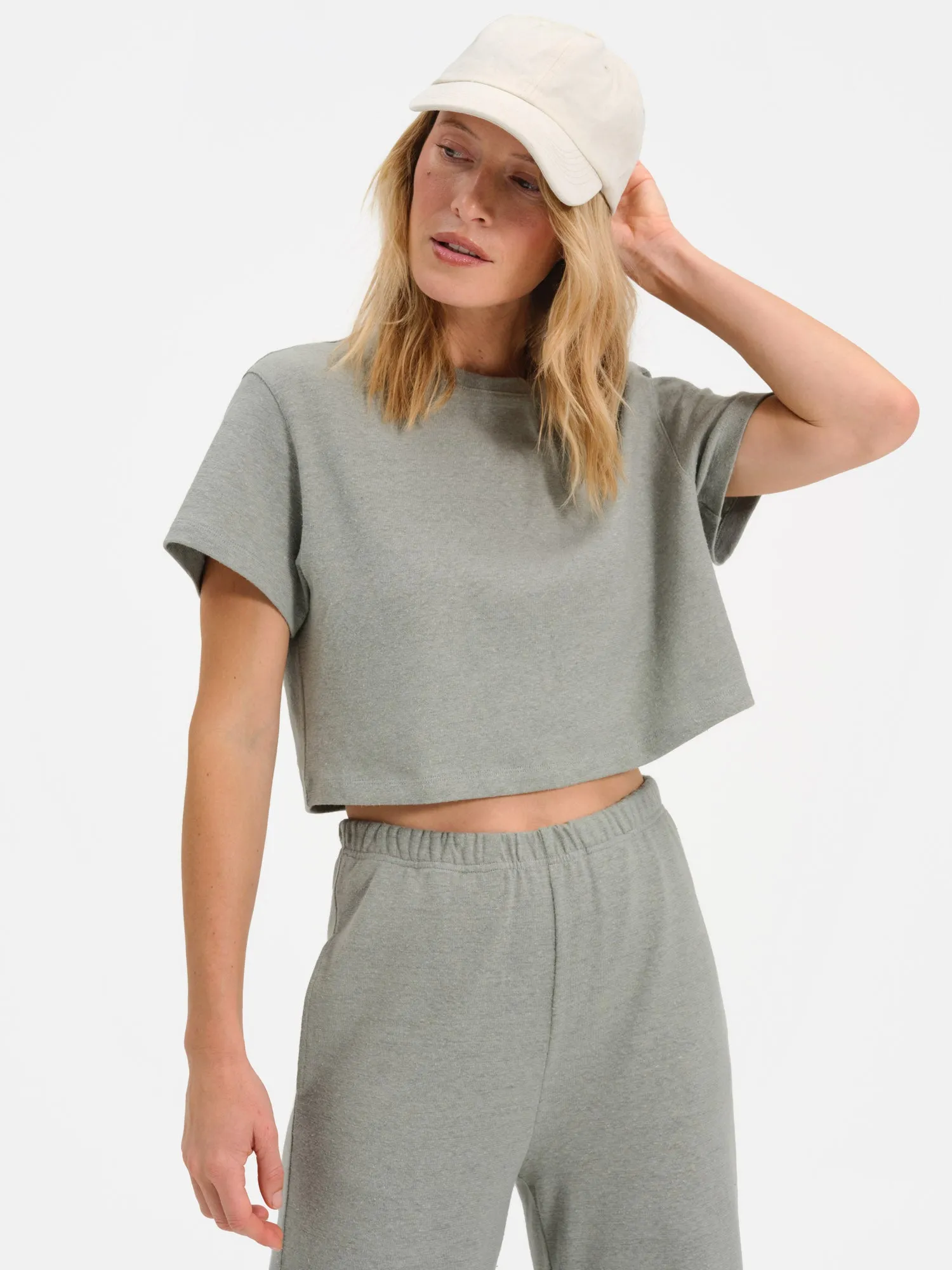 Regenerative Hemp Relaxed Crop Tee sold by MATE the Label product image thumbnail 2