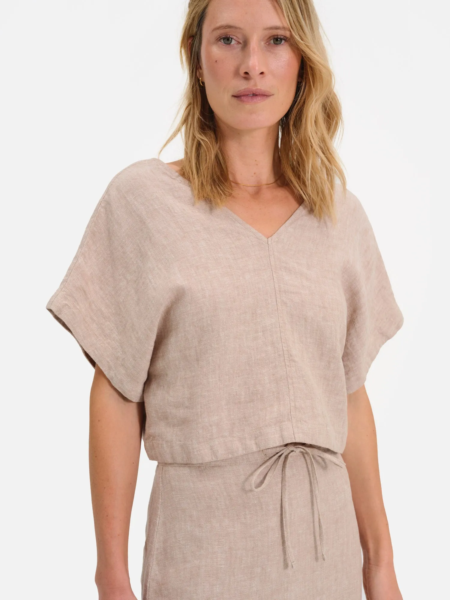 Organic Linen Crop Tee sold by MATE the Label product image thumbnail 2