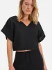 Organic Linen Crop Tee sold by MATE the Label