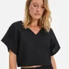 Organic Linen Crop Tee sold by MATE the Label