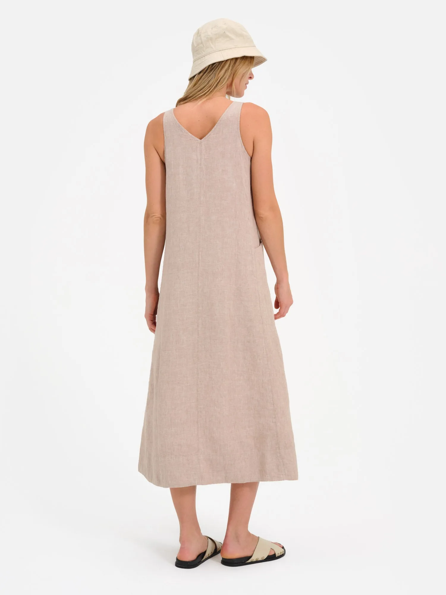 Organic Linen Button Front Dress sold by MATE the Label product image thumbnail 3