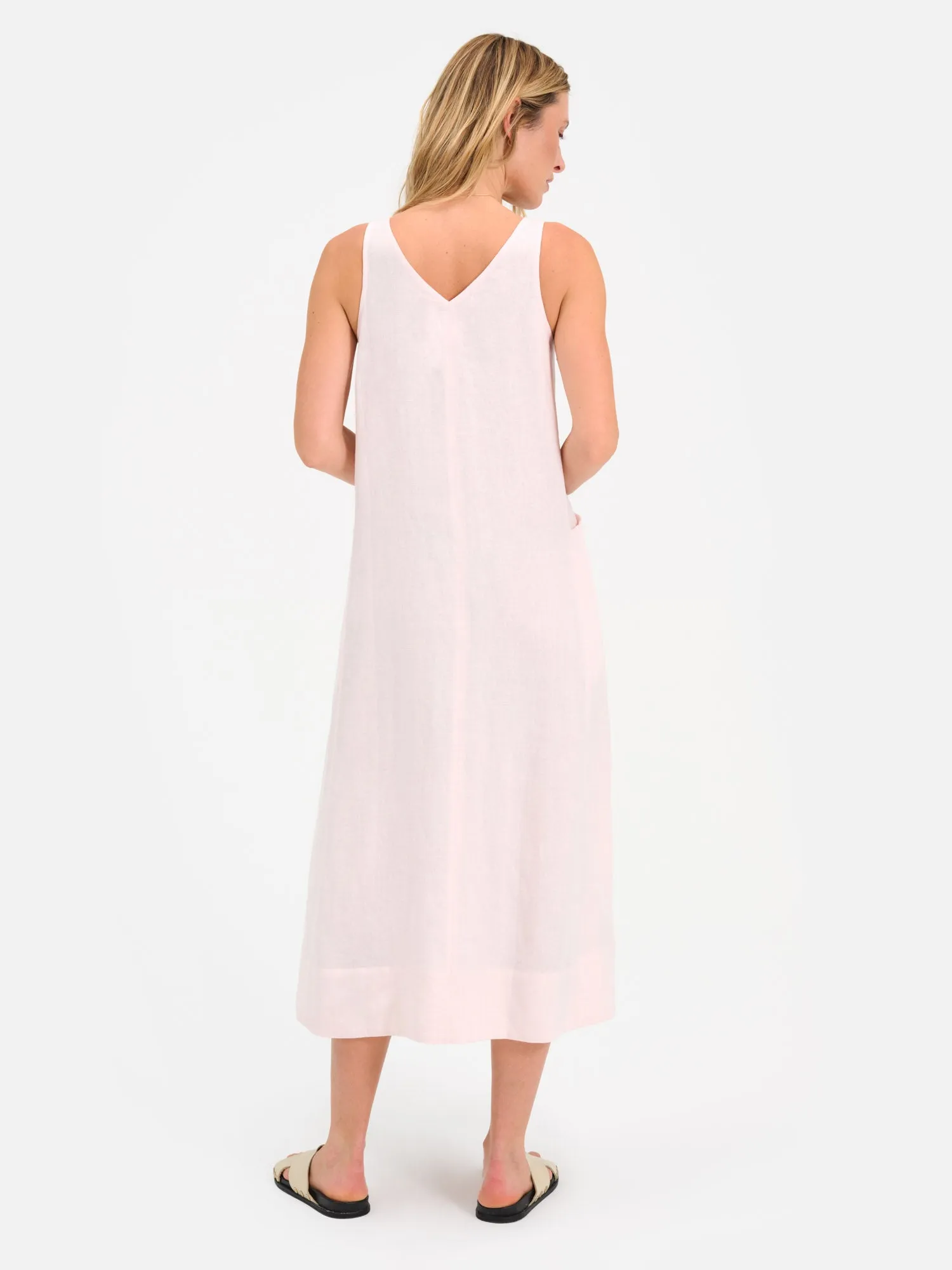 Organic Linen Button Front Dress sold by MATE the Label product image thumbnail 3