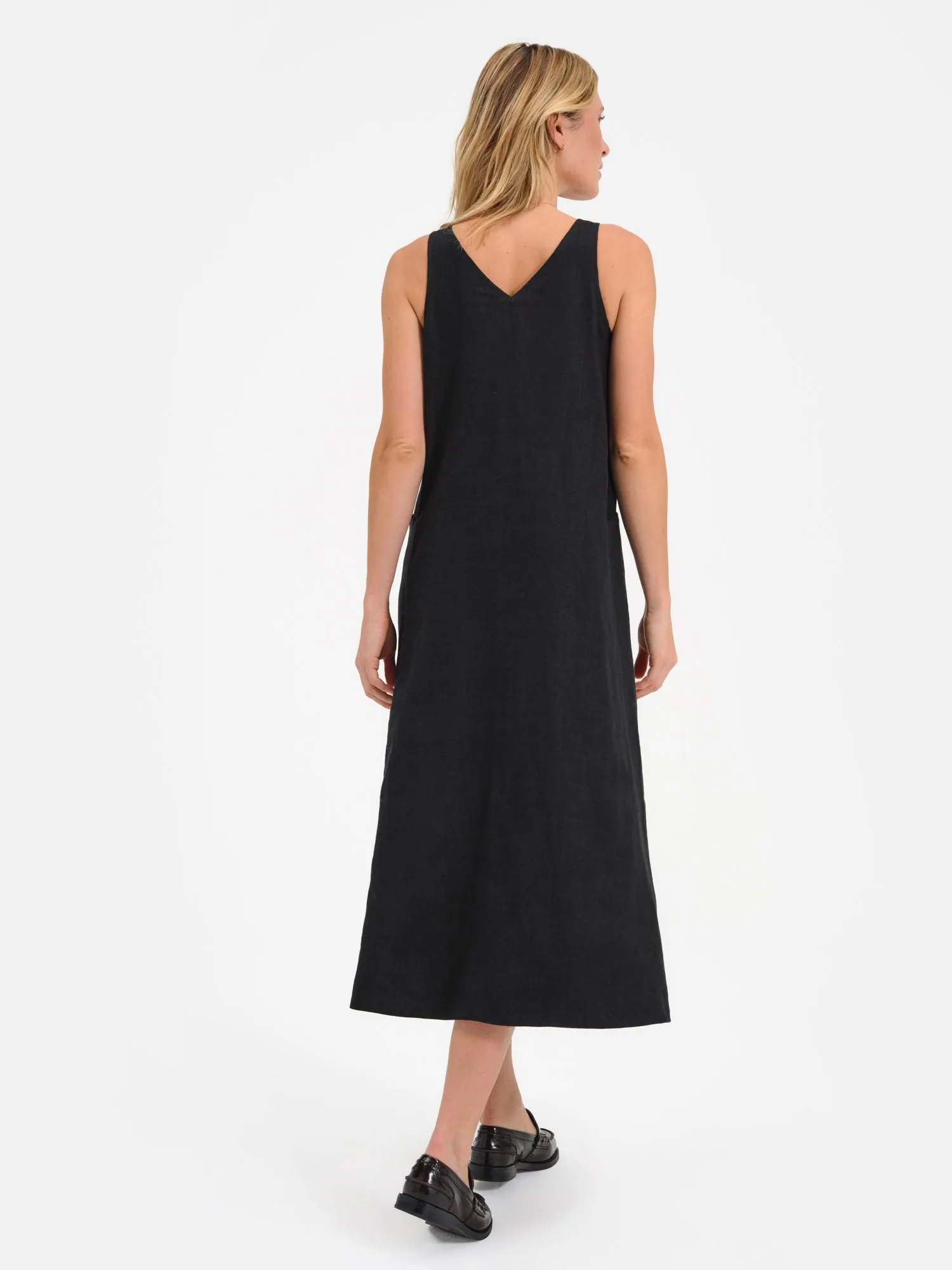 Organic Linen Button Front Dress sold by MATE the Label product image thumbnail 3