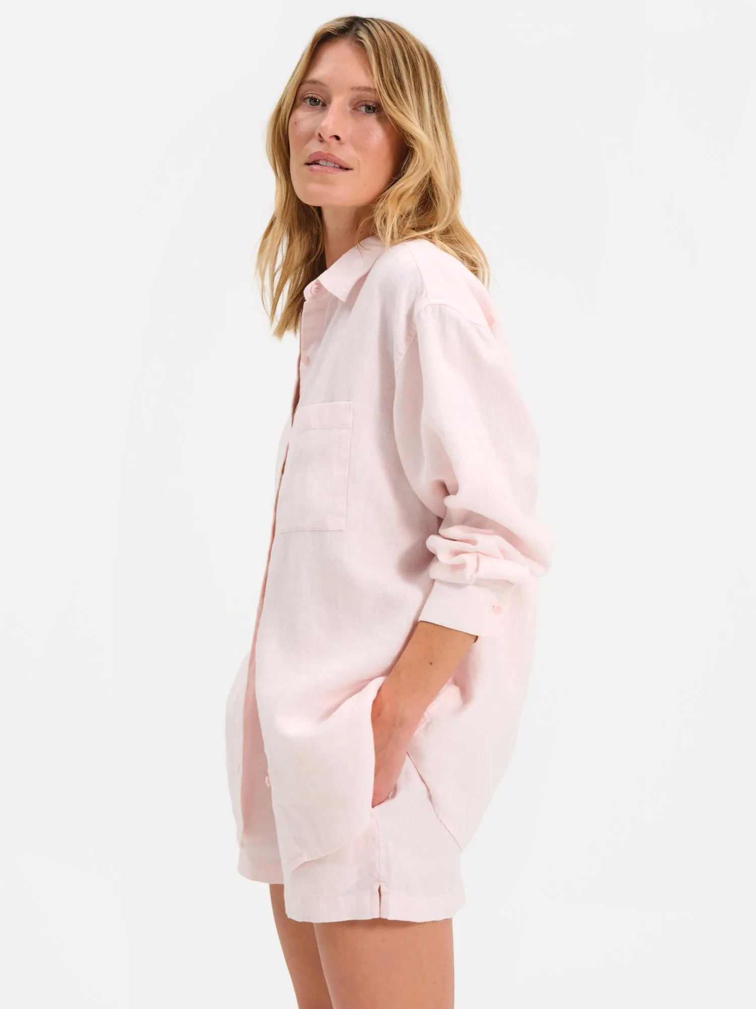 Organic Linen Oversized Button Down sold by MATE the Label product image thumbnail 5