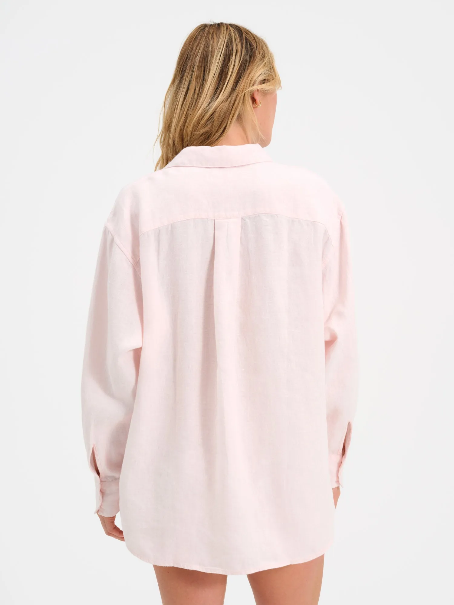 Organic Linen Oversized Button Down sold by MATE the Label product image thumbnail 3