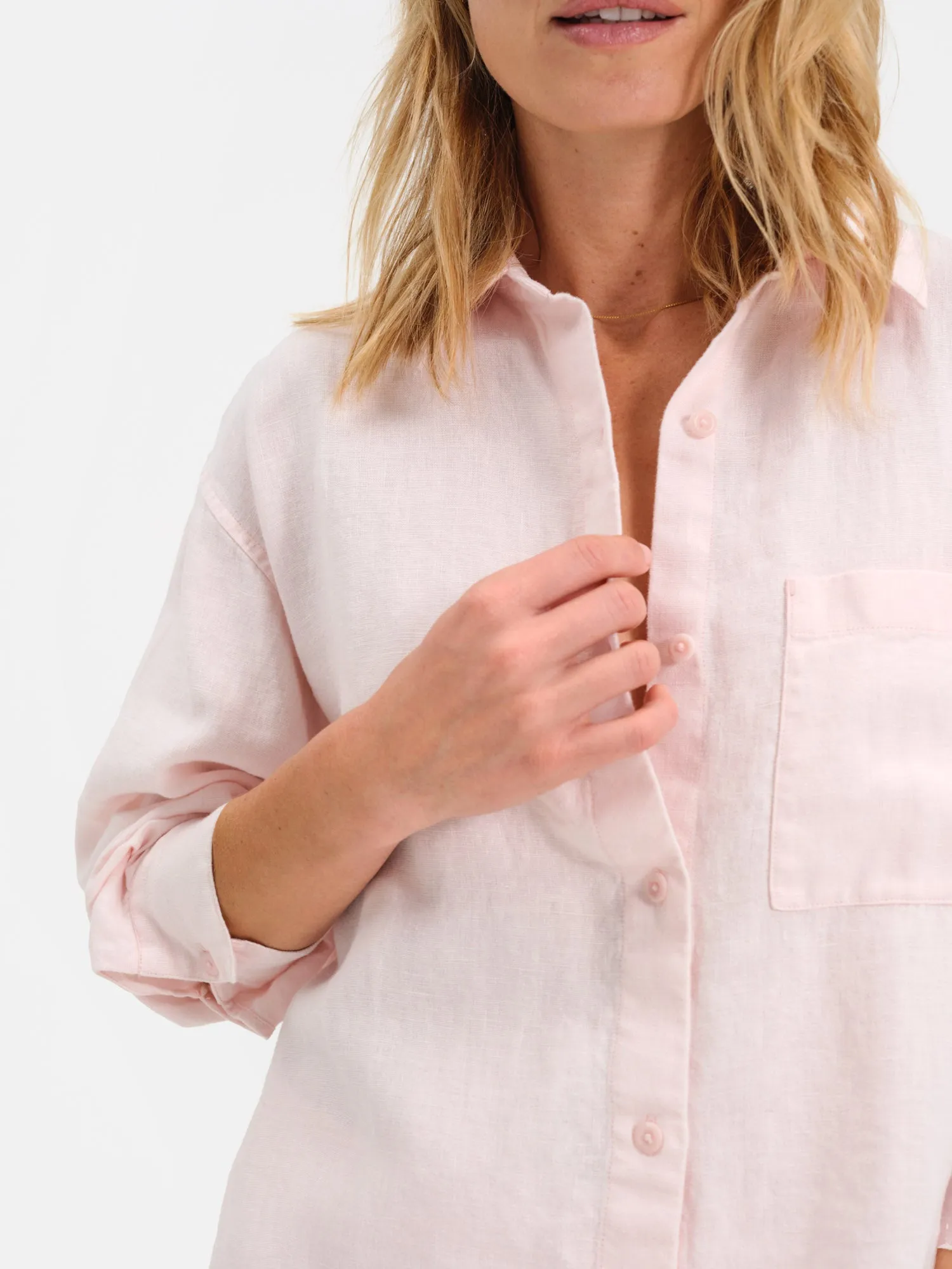 Organic Linen Oversized Button Down sold by MATE the Label product image thumbnail 4
