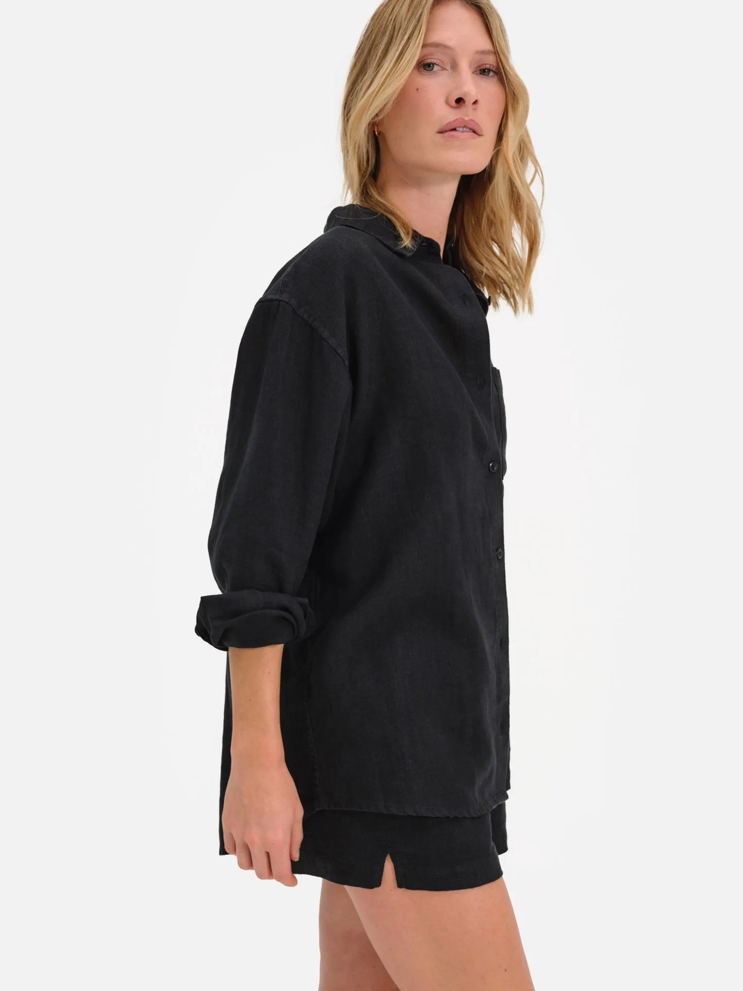 Organic Linen Oversized Button Down sold by MATE the Label product image thumbnail 5