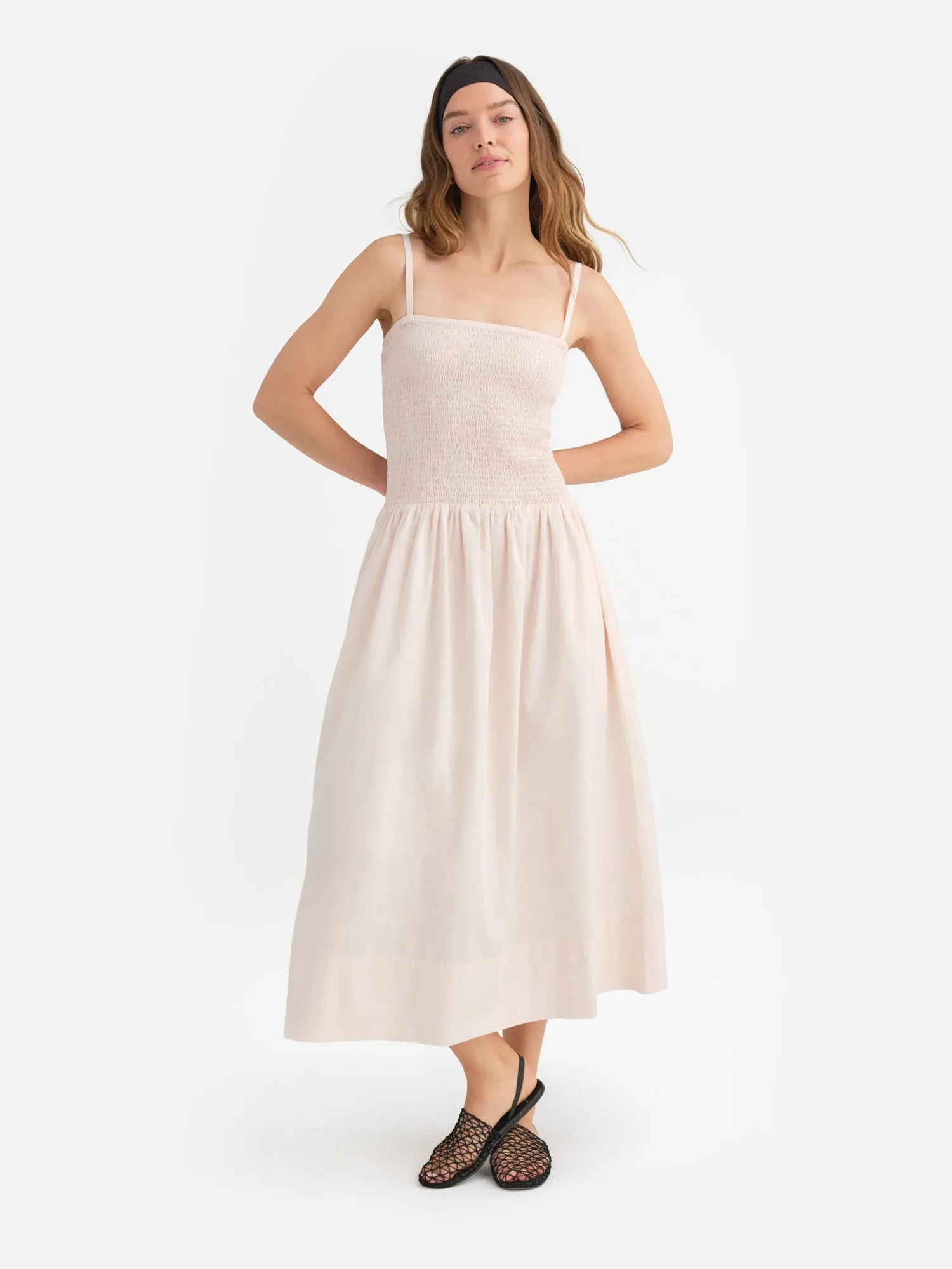 Organic Poplin Smocked Dress sold by MATE the Label product image thumbnail 2