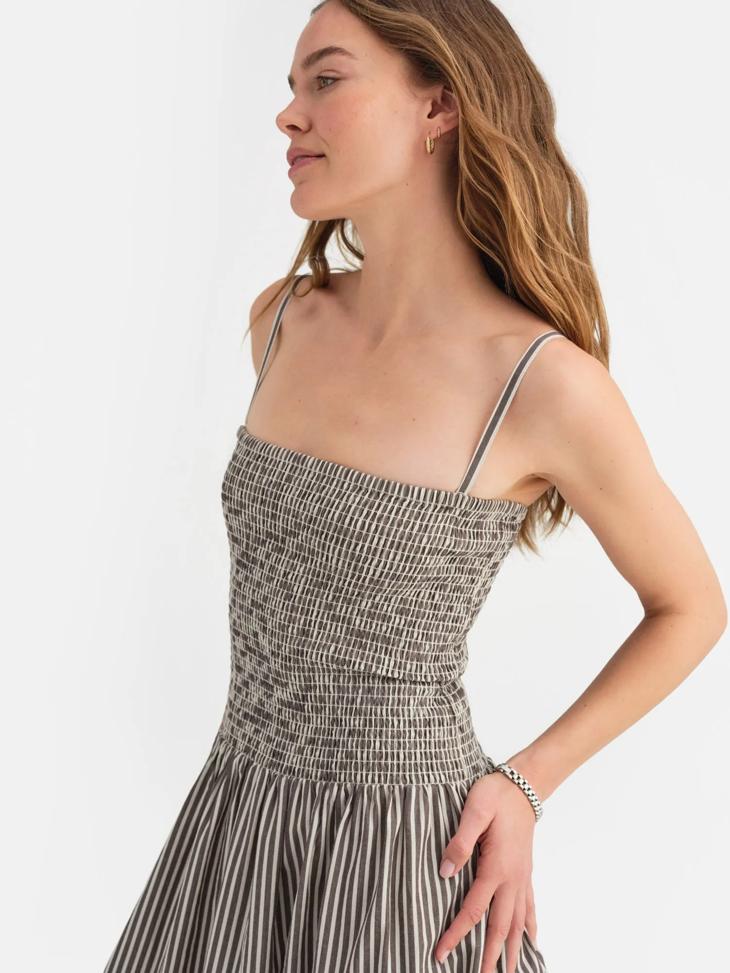 Organic Poplin Smocked Dress sold by MATE the Label product image thumbnail 4