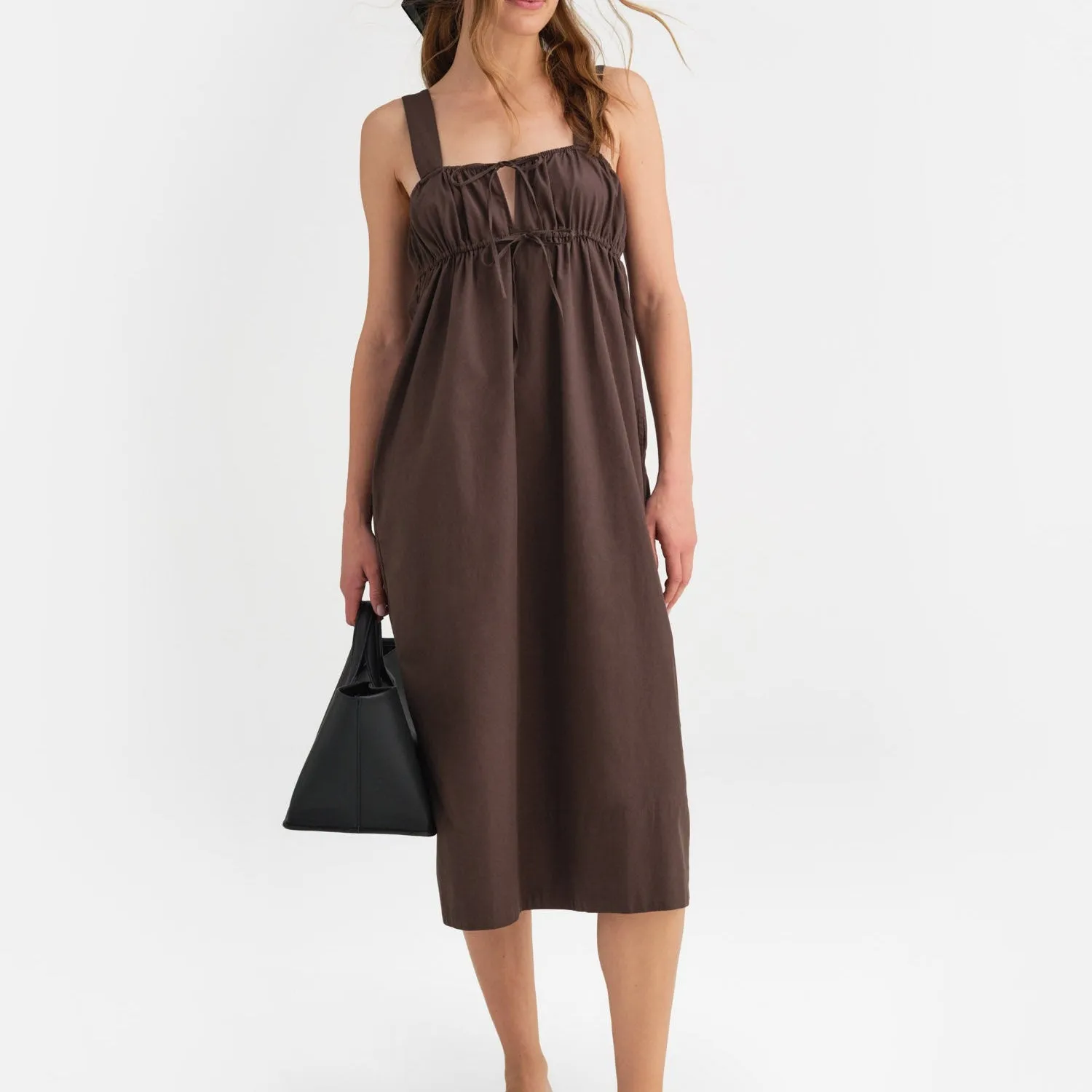 Organic Poplin Pocket Midi Dress sold by MATE the Label