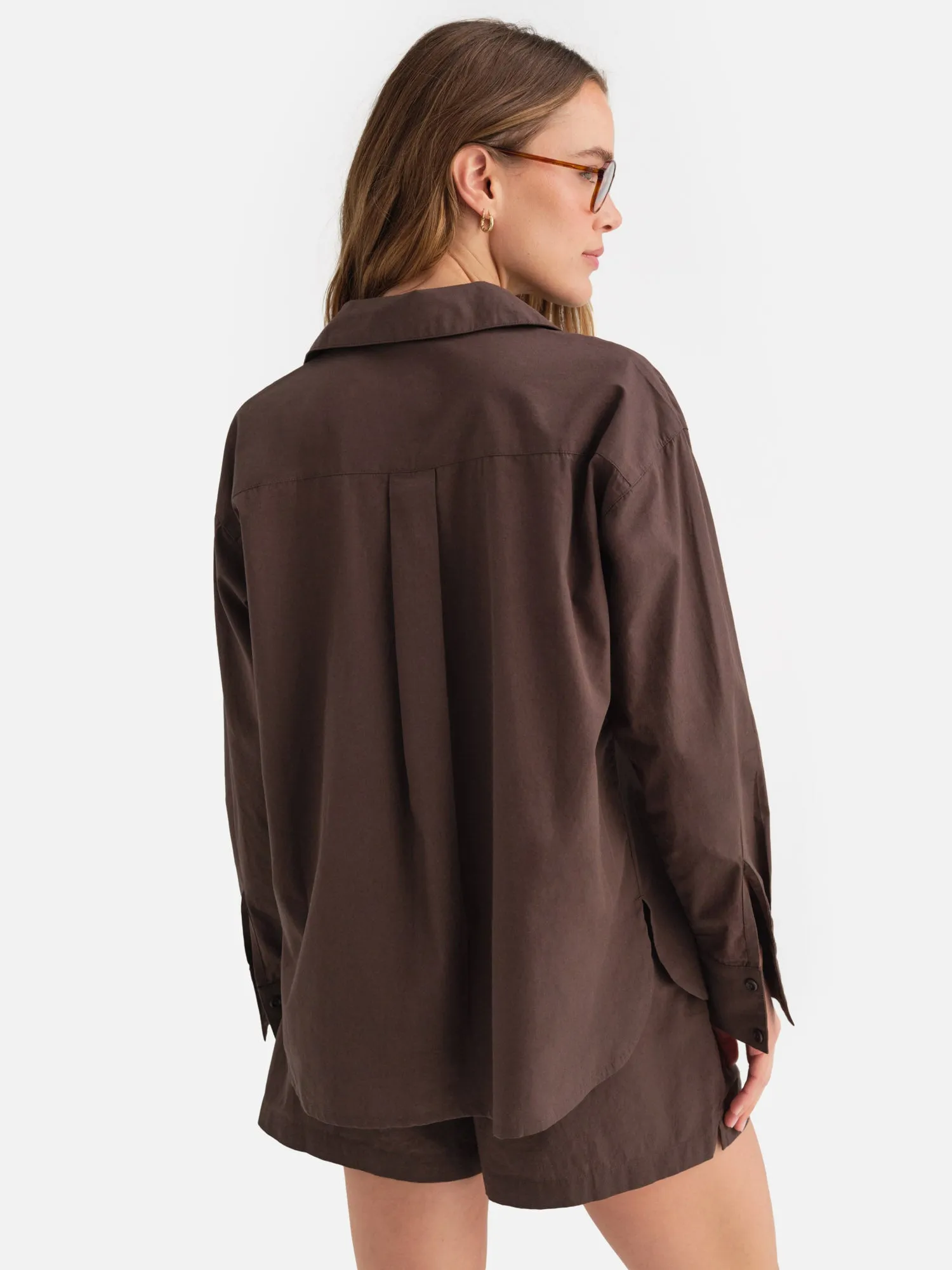 Organic Poplin Long Sleeve Button Down sold by MATE the Label product image thumbnail 3