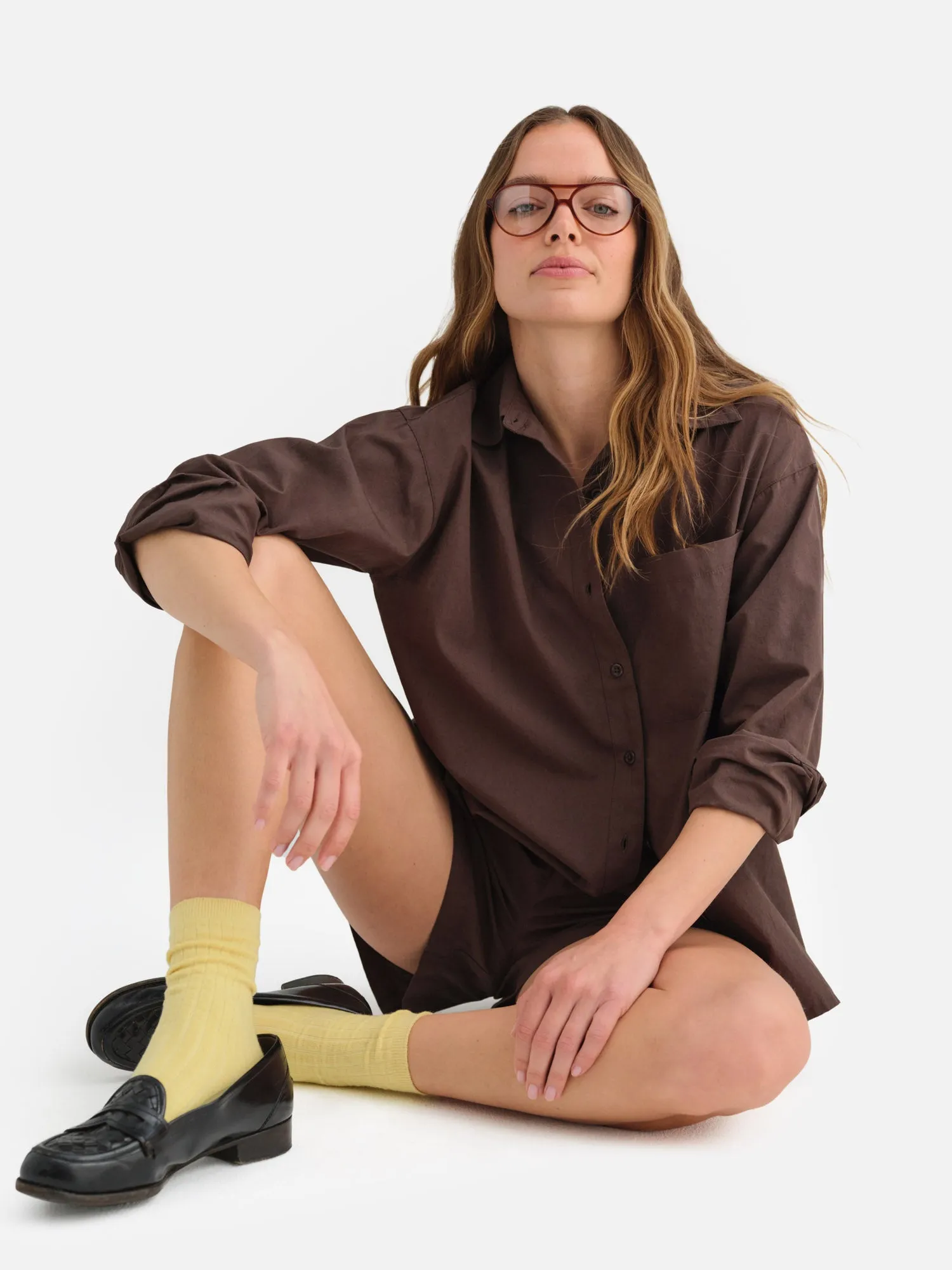 Organic Poplin Long Sleeve Button Down sold by MATE the Label product image thumbnail 2