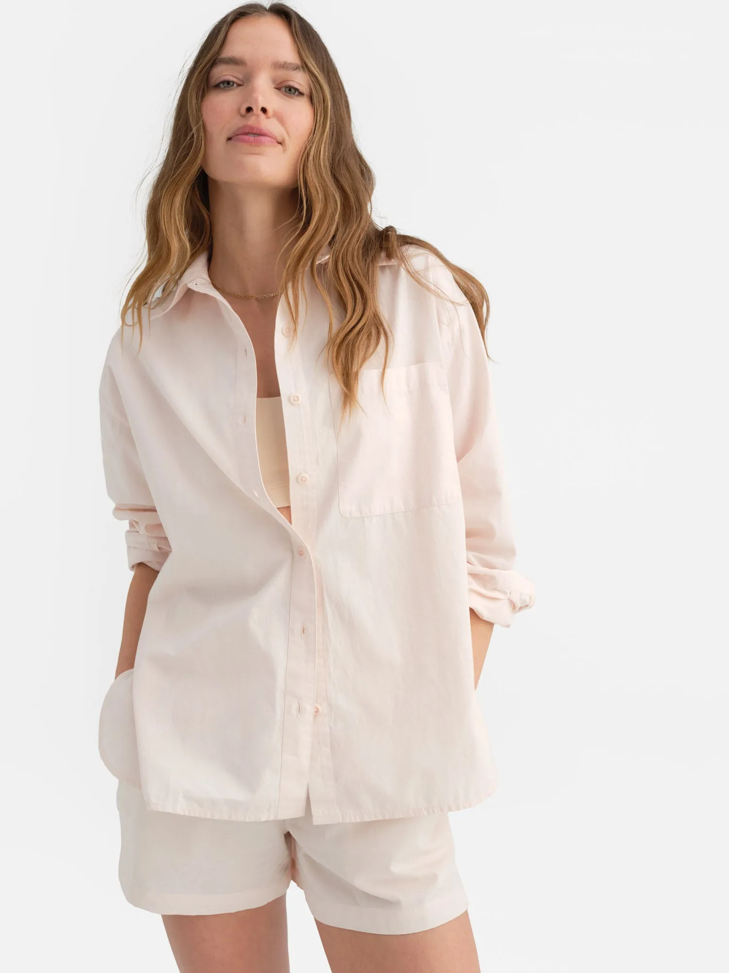 Organic Poplin Long Sleeve Button Down sold by MATE the Label product image thumbnail 2