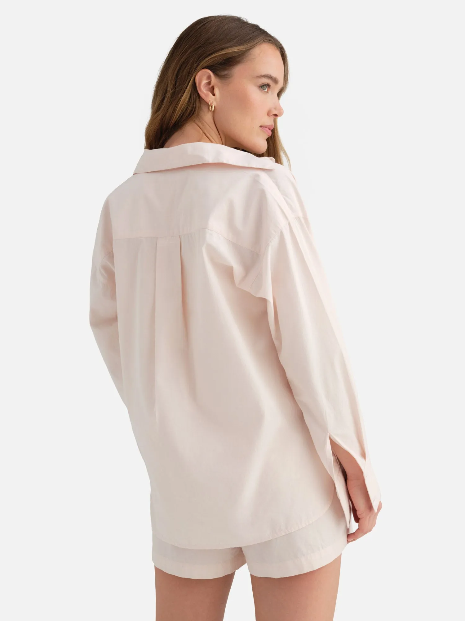 Organic Poplin Long Sleeve Button Down sold by MATE the Label product image thumbnail 3