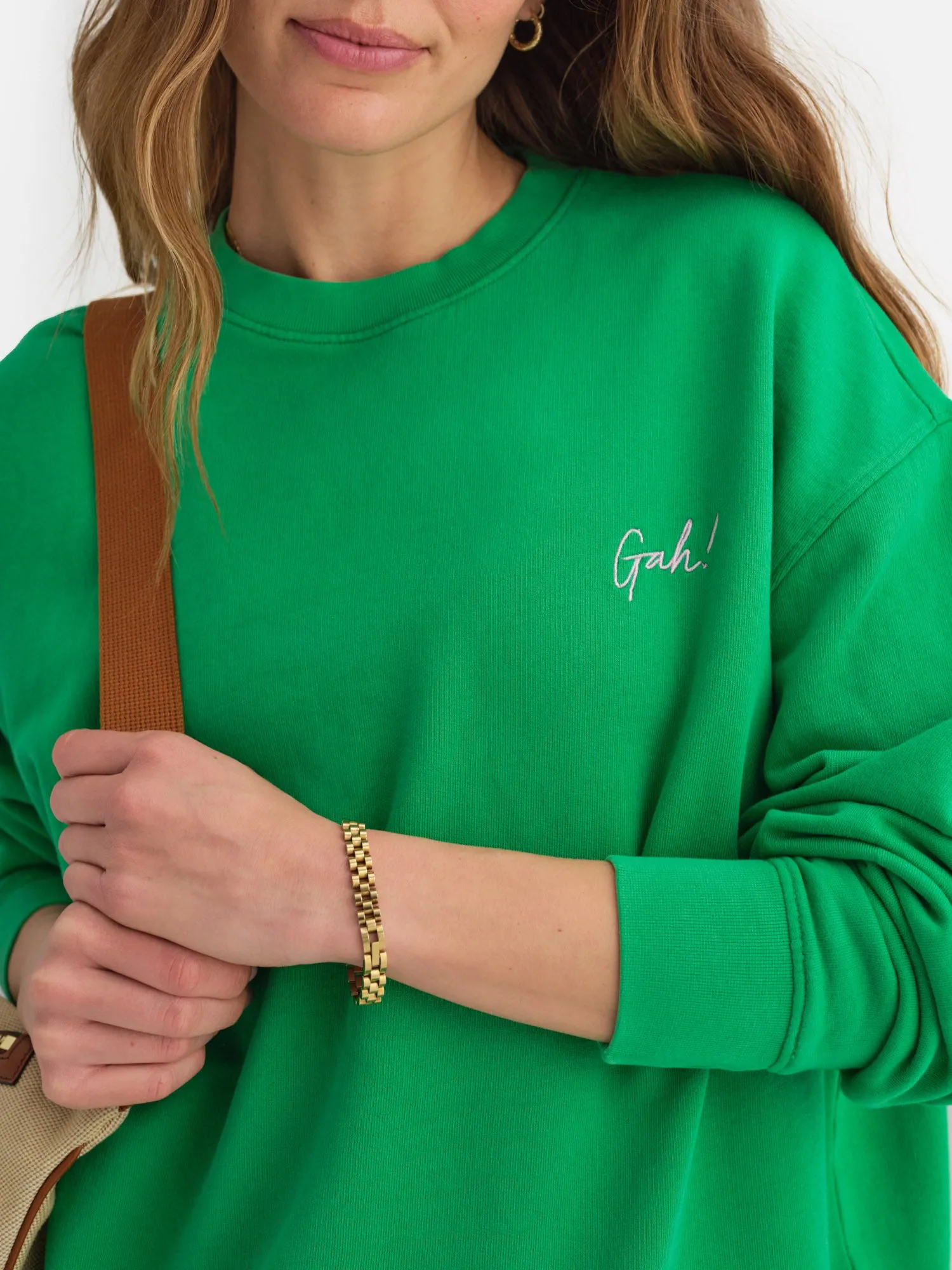 MATE x Lisa Says Gah Organic Fleece Embroidered Oversized Sweatshirt sold by MATE the Label product image thumbnail 5