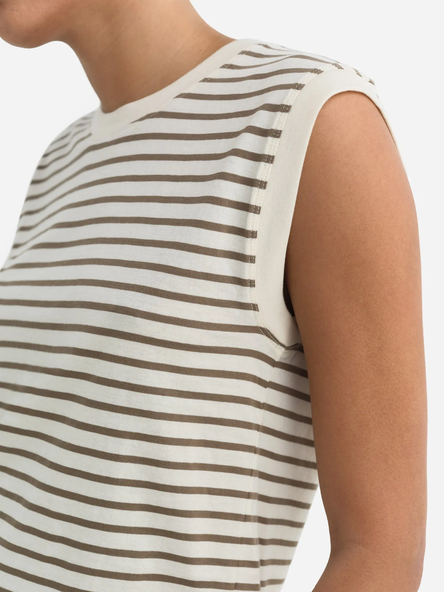 Organic Cotton Striped Muscle Tank sold by MATE the Label product image thumbnail 3