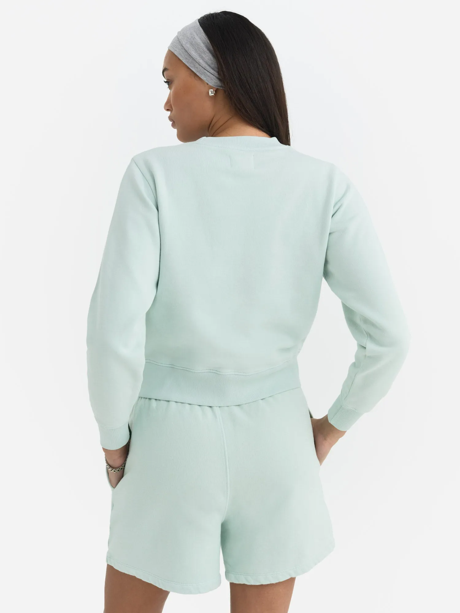 Organic Fleece Shrunken Crew Neck Sweatshirt sold by MATE the Label product image thumbnail 5