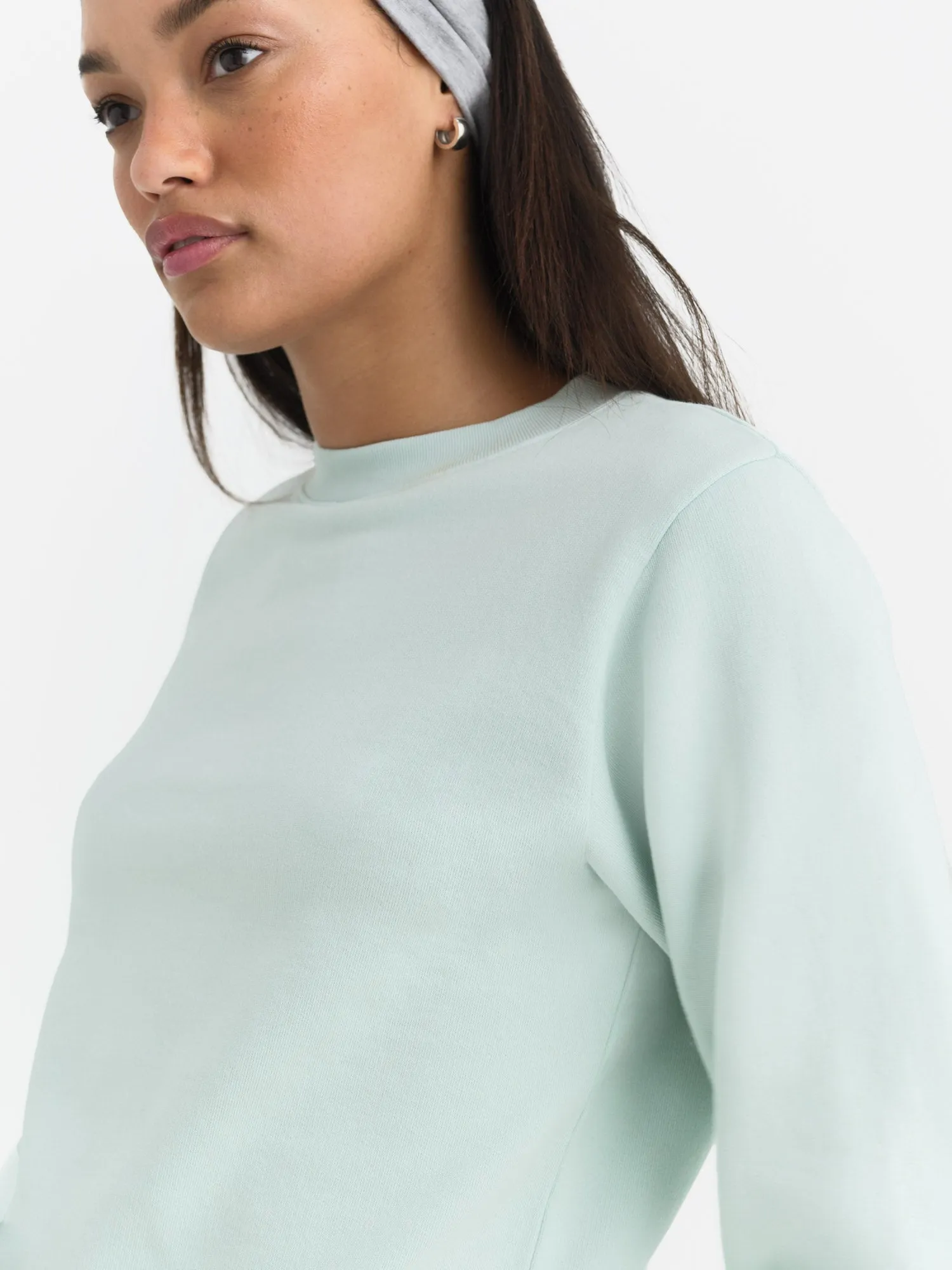 Organic Fleece Shrunken Crew Neck Sweatshirt sold by MATE the Label product image thumbnail 3