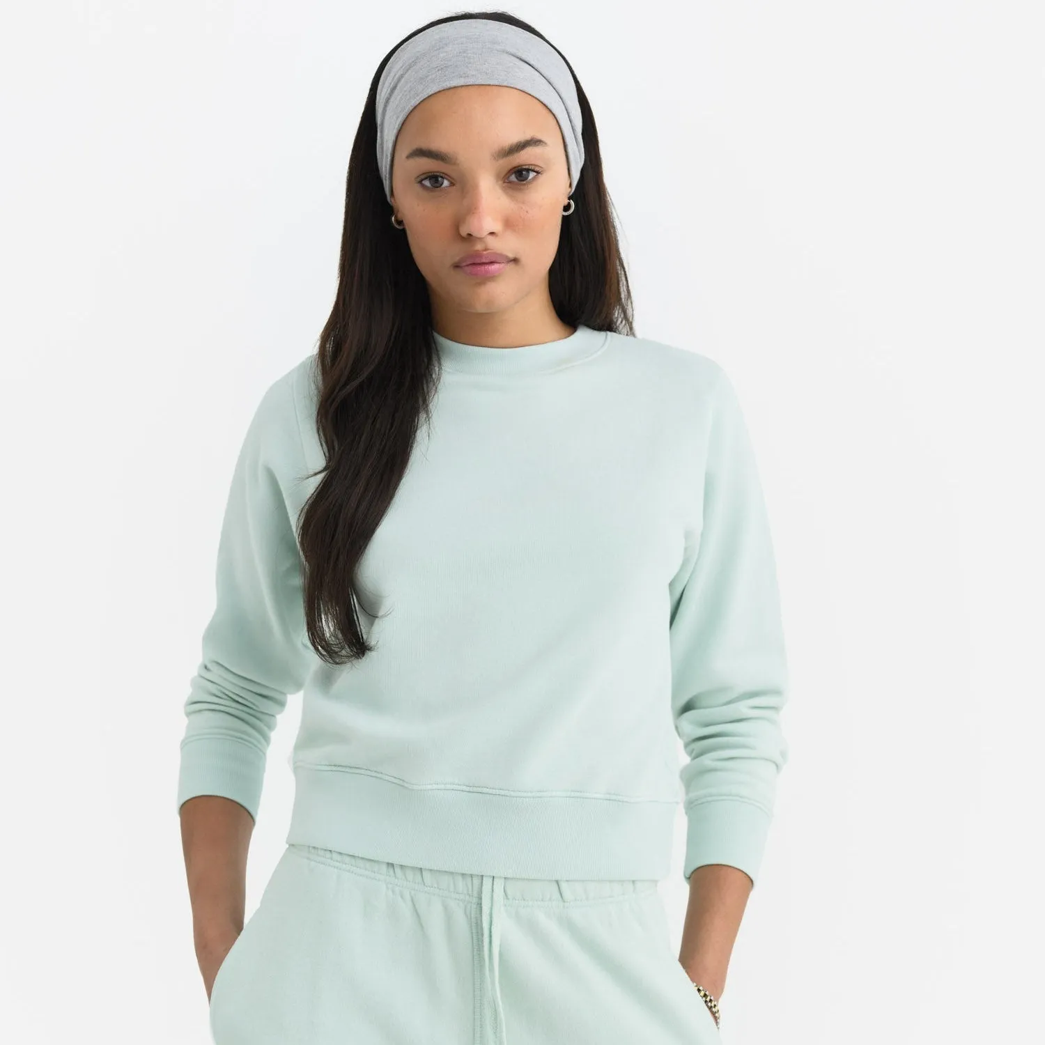 Organic Fleece Shrunken Crew Neck Sweatshirt sold by MATE the Label