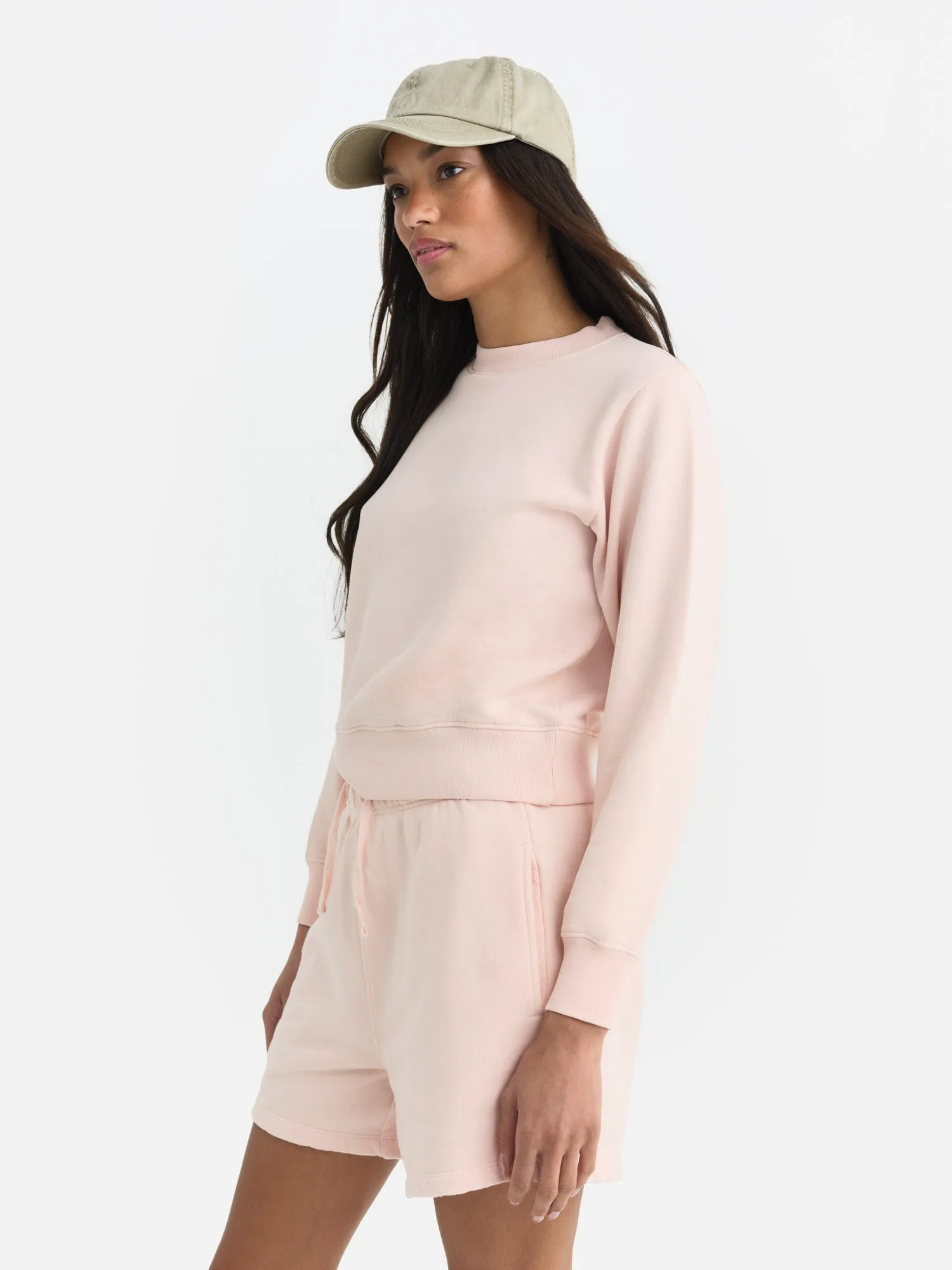 Organic Fleece Shrunken Crew Neck Sweatshirt sold by MATE the Label product image thumbnail 4