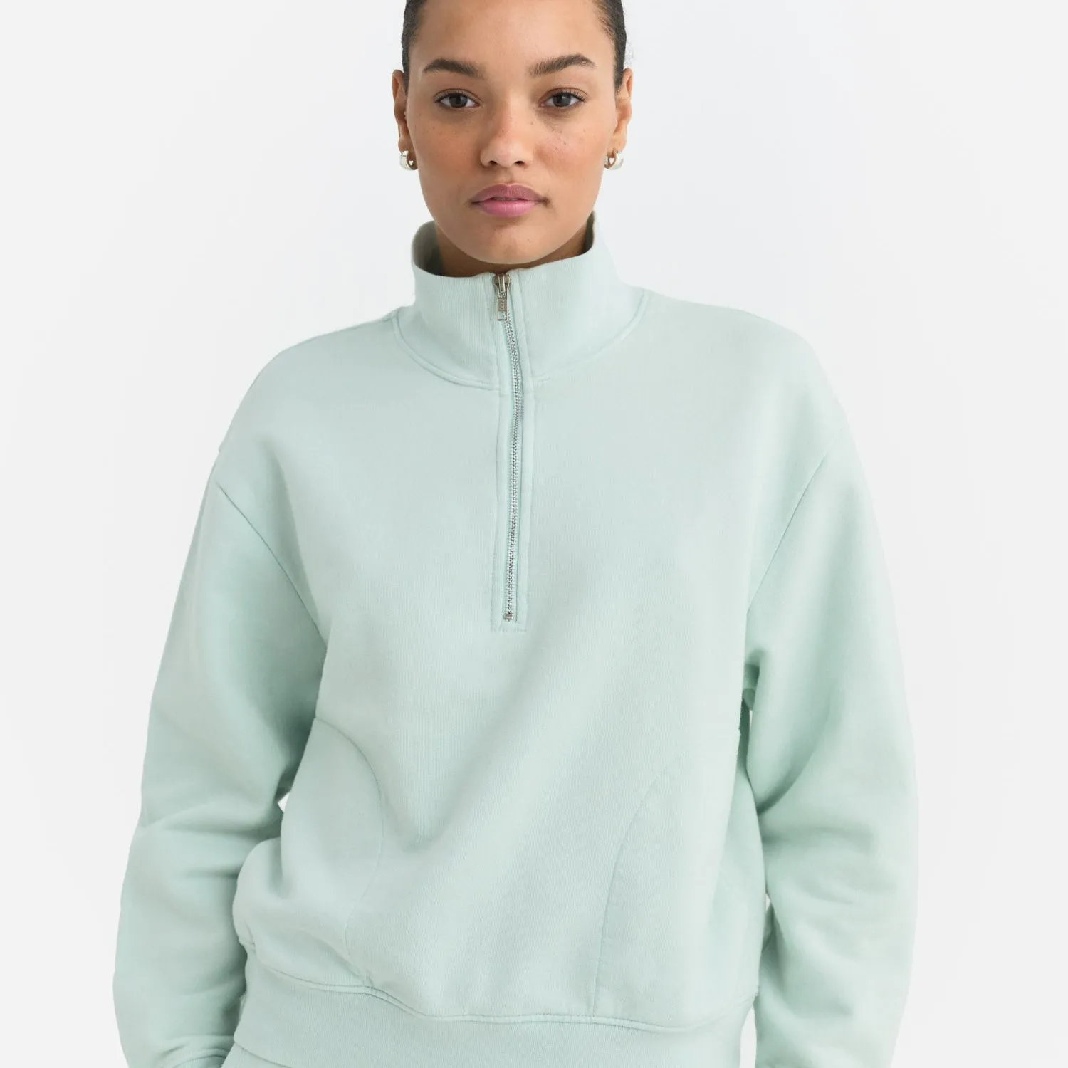 Organic Fleece Quarter Zip Sweatshirt sold by MATE the Label