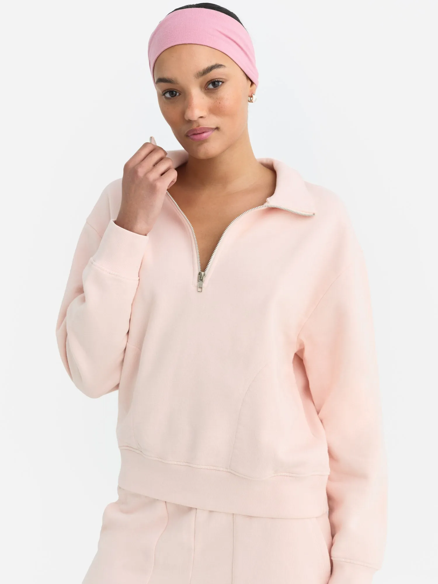 Organic Fleece Quarter Zip Sweatshirt sold by MATE the Label product image thumbnail 2
