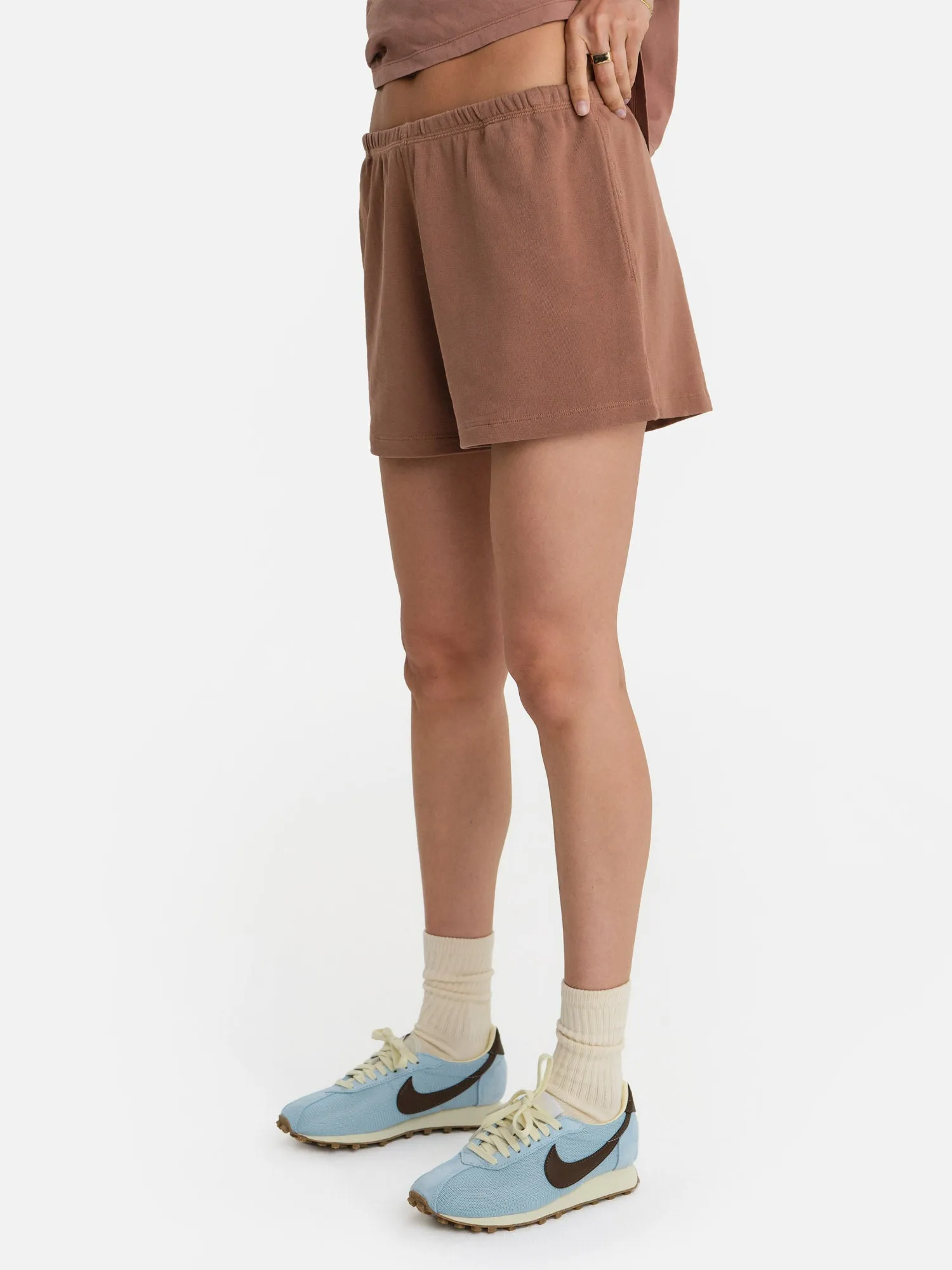 Organic Lightweight Terry Track Shorts sold by MATE the Label product image thumbnail 4