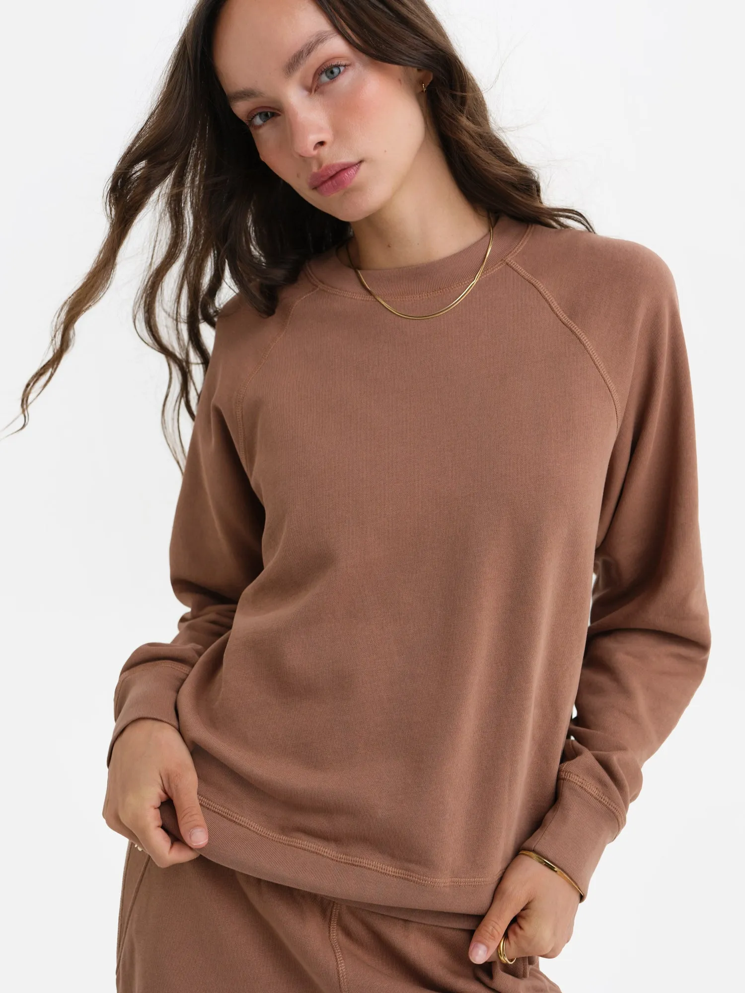 Organic Lightweight Terry Raglan Sweatshirt sold by MATE the Label product image thumbnail 2
