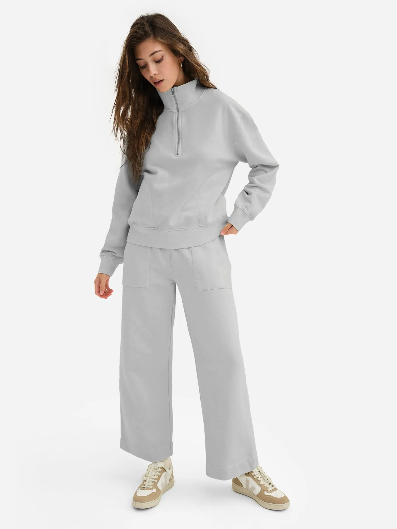 Organic Fleece Wide Leg Pant sold by MATE the Label product image thumbnail 5