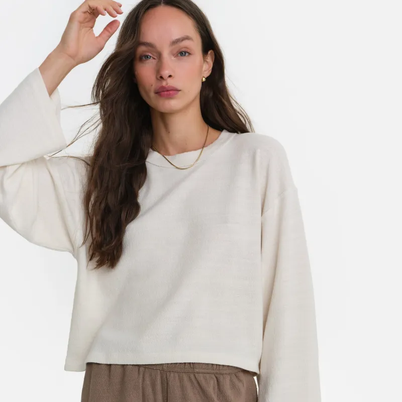 Textured Knit Boxy Top sold by MATE the Label