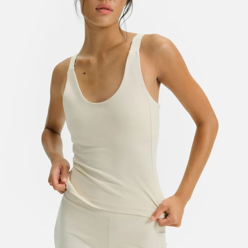 Organic Stretch U-Neck Tank sold by MATE the Label
