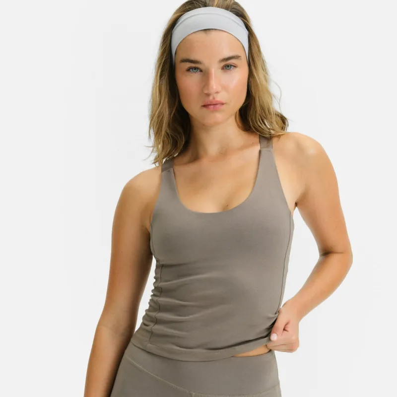 Organic Stretch U-Neck Tank sold by MATE the Label