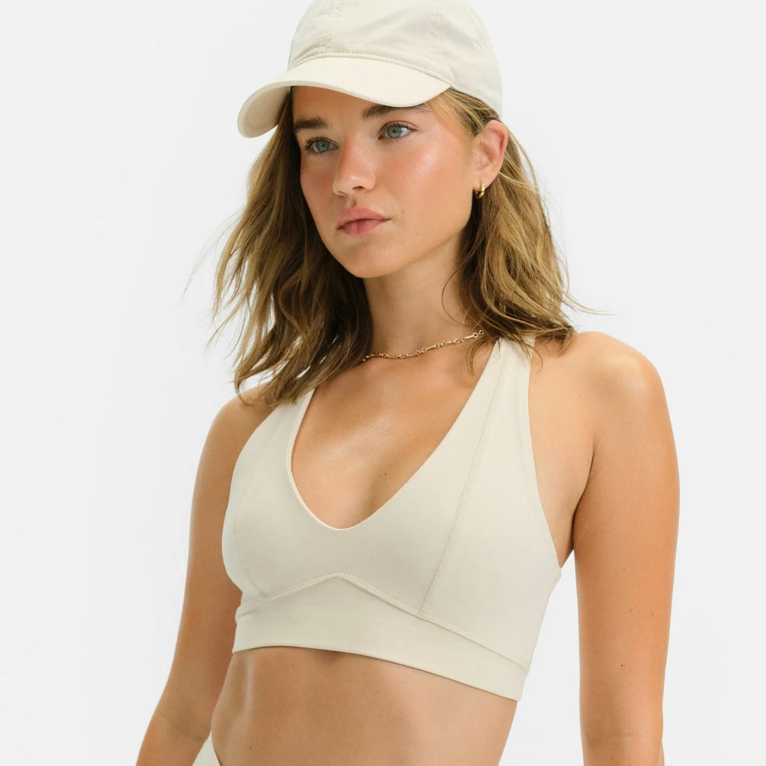 Organic Stretch V-Neck Bra sold by MATE the Label