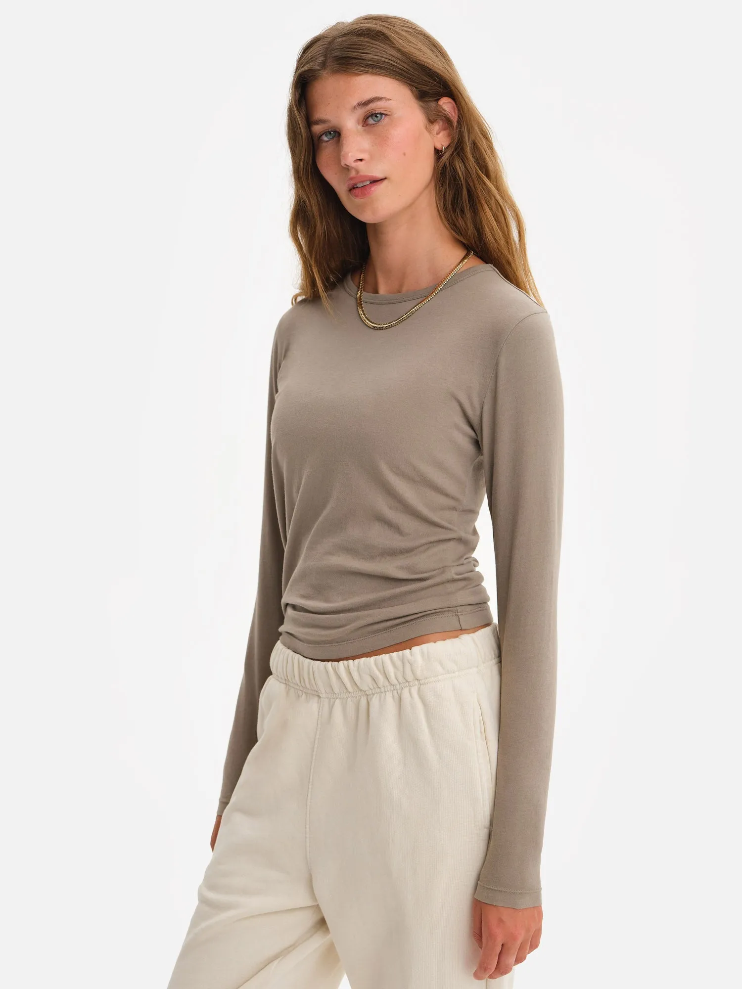 Organic Cotton Long Sleeve Layering Tee sold by MATE the Label product image thumbnail 4