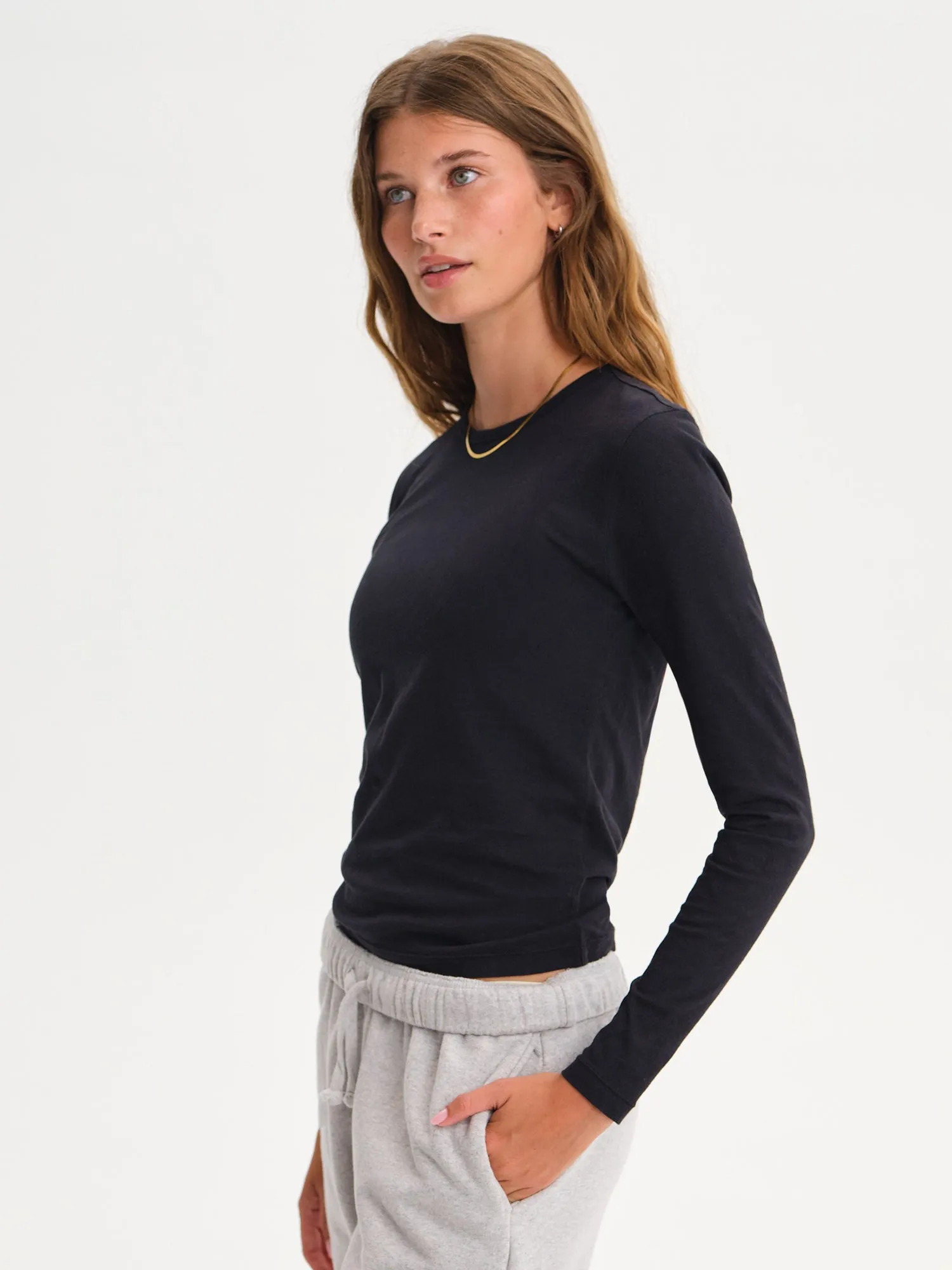 Organic Cotton Long Sleeve Layering Tee sold by MATE the Label product image thumbnail 4