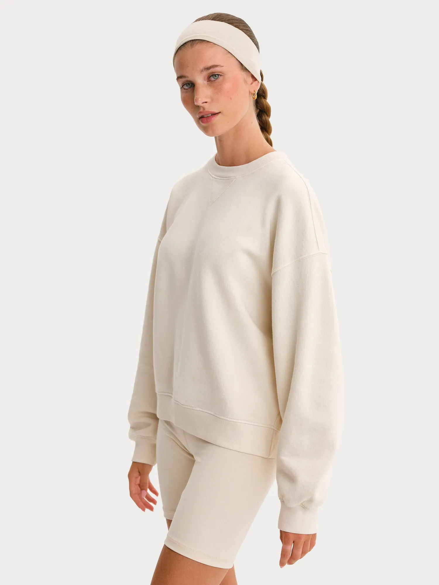 Organic Fleece Relaxed Crewneck Sweatshirt sold by MATE the Label product image thumbnail 4