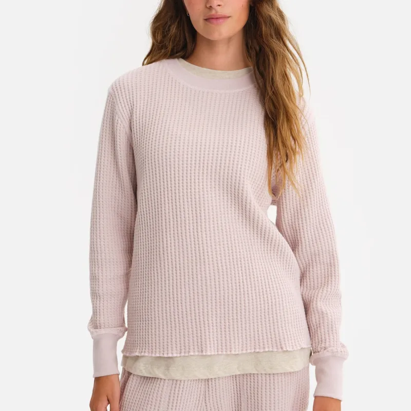 Organic Waffle Crew Top sold by MATE the Label