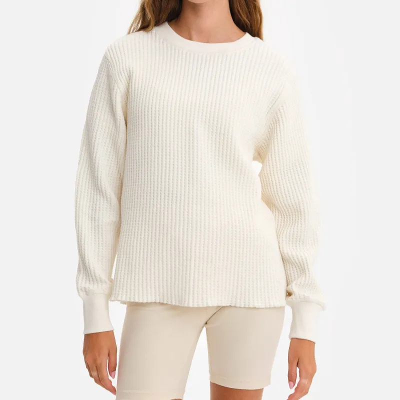 Organic Waffle Crew Top sold by MATE the Label