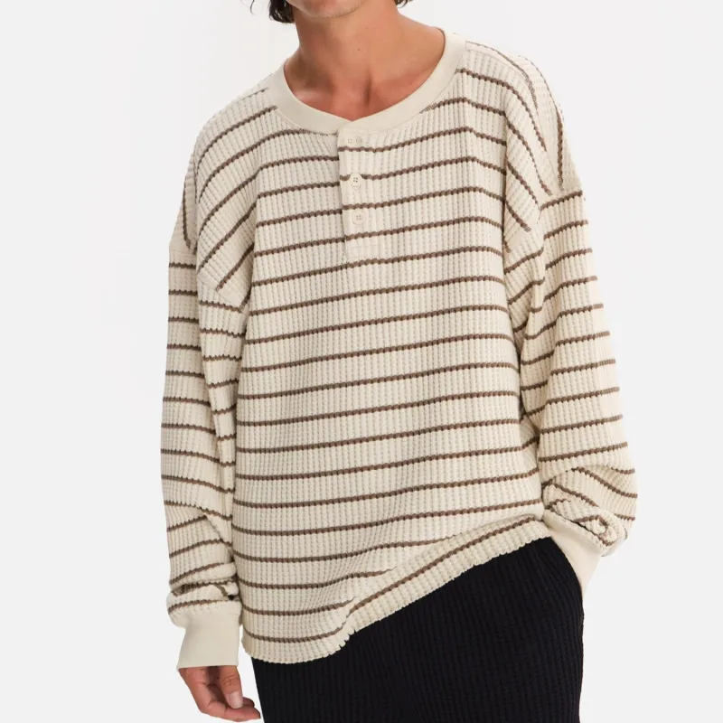 Men's Organic Waffle Henley sold by MATE the Label