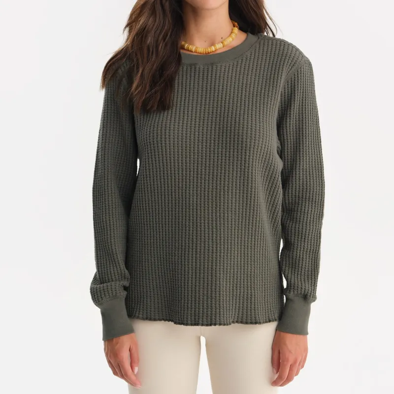 Organic Waffle Crew Top sold by MATE the Label
