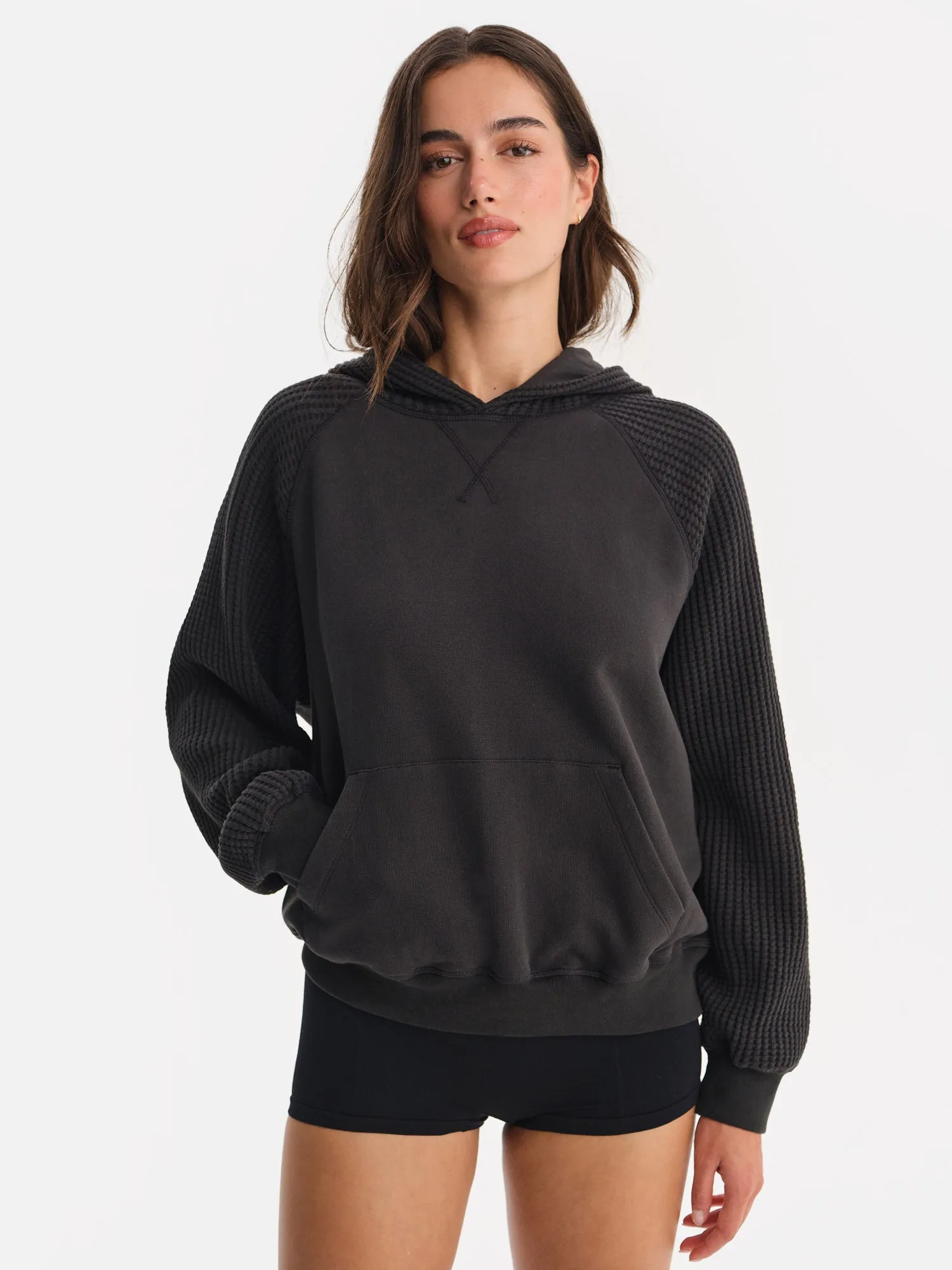 Organic Fleece and Waffle Hoodie sold by MATE the Label product image thumbnail 2